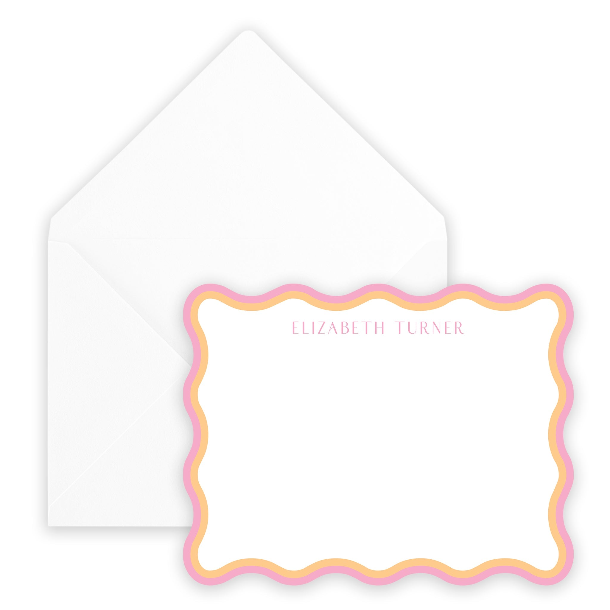 Pink & Orange Wave Notecard