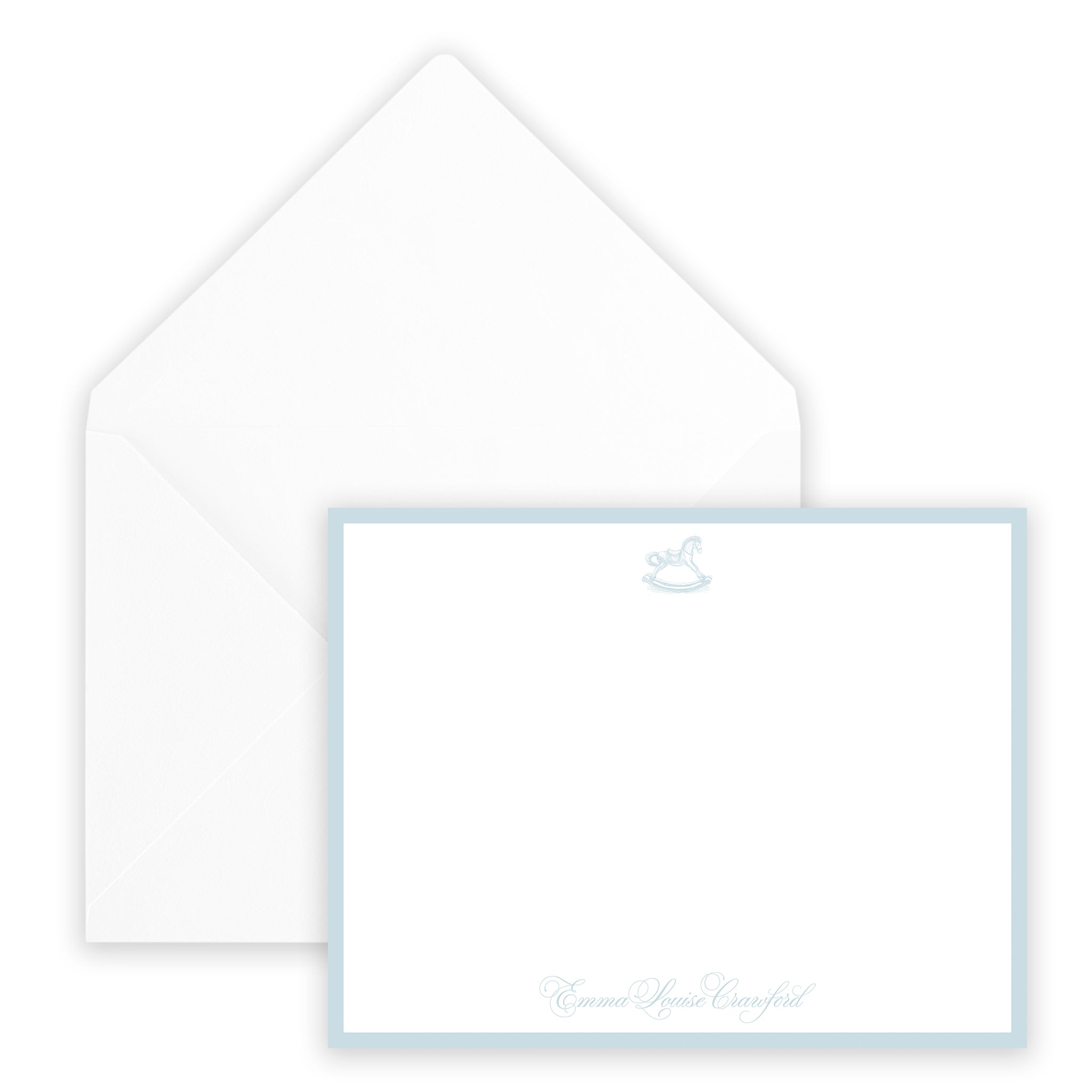 Blue Rocking Horse Notecard