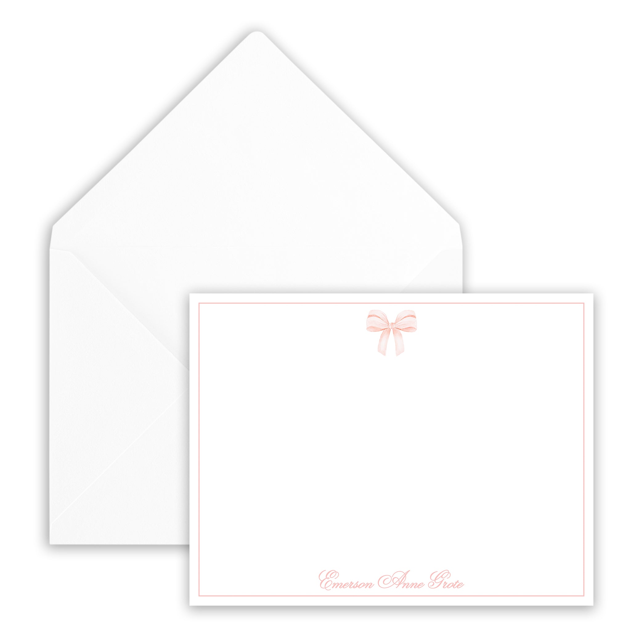 Pink Bow Notecard