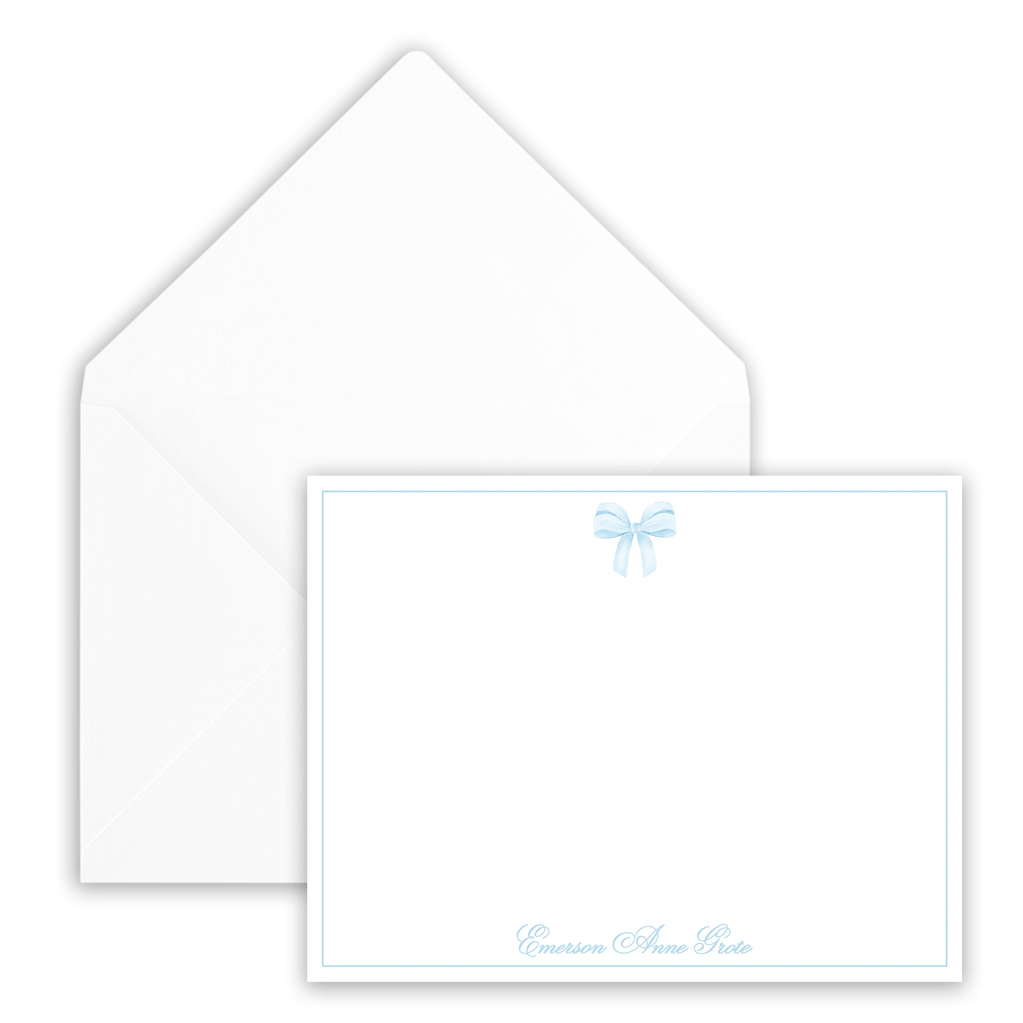 Blue Bow Notecard