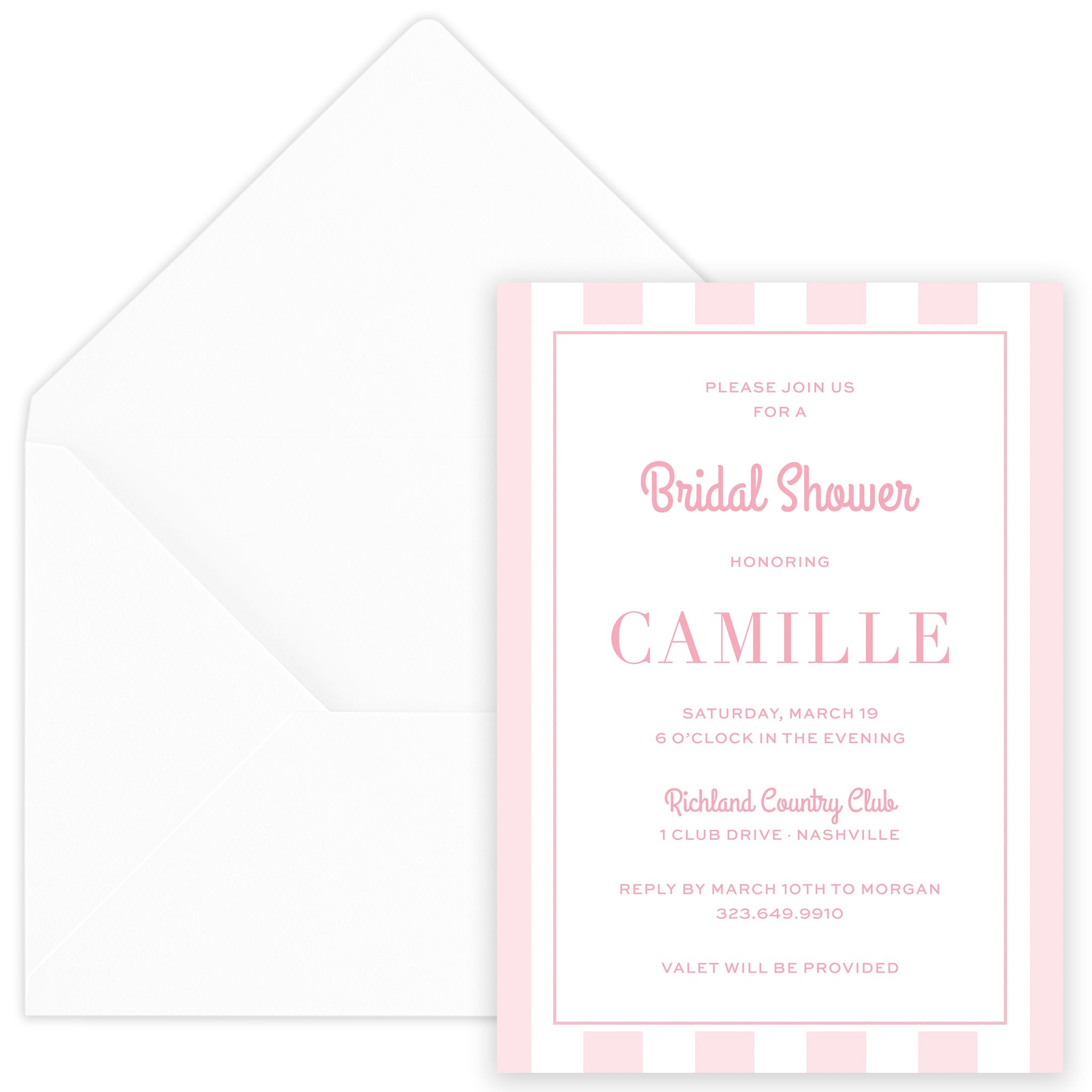 Cabana Stripe Birthday Invitation