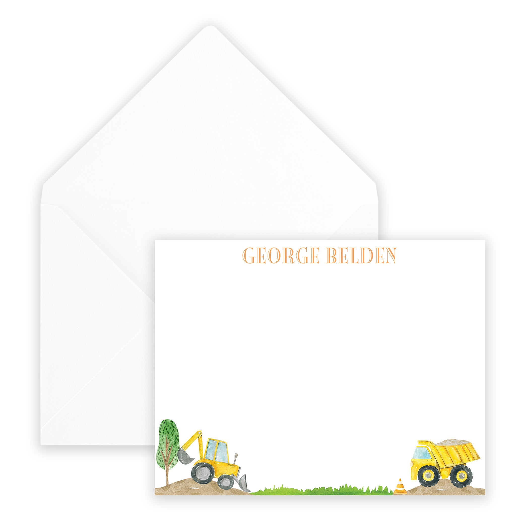Construction Zone Notecard