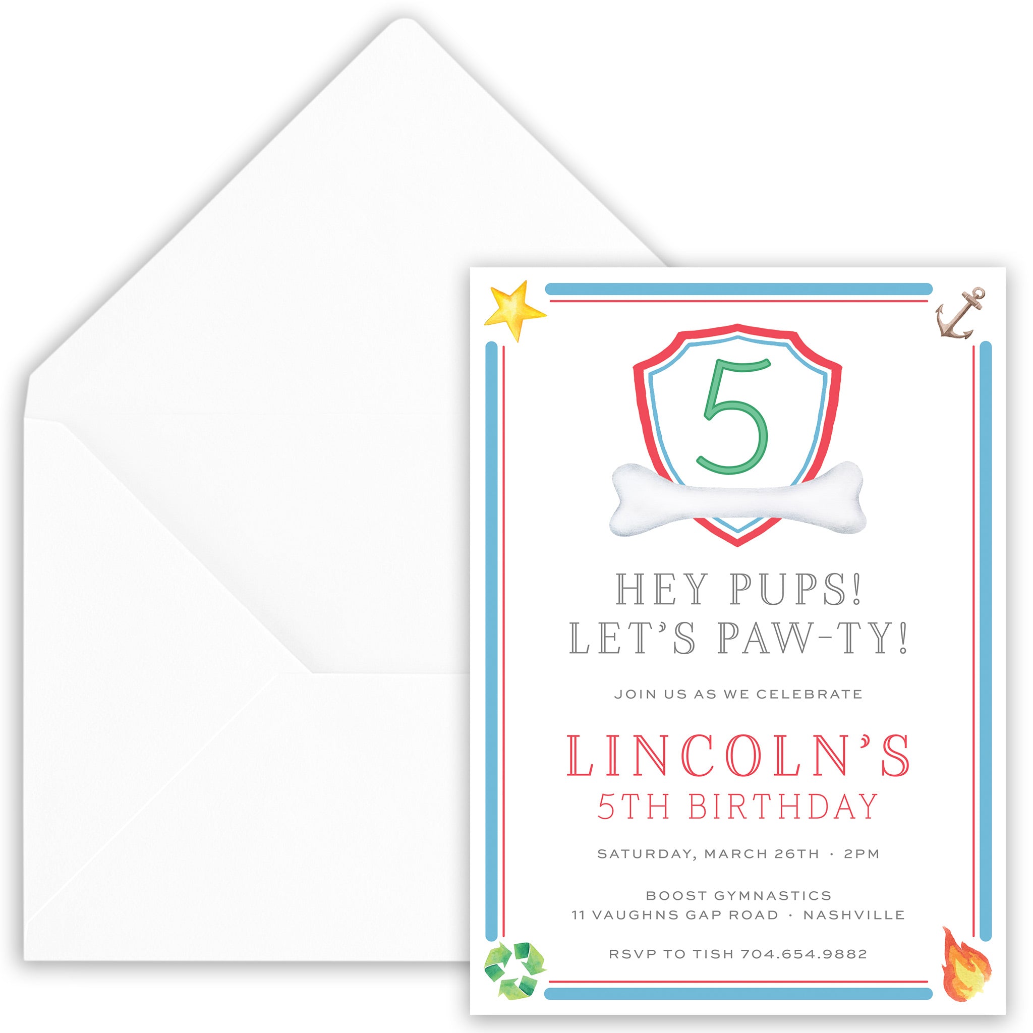 Party Pups Birthday Invitation