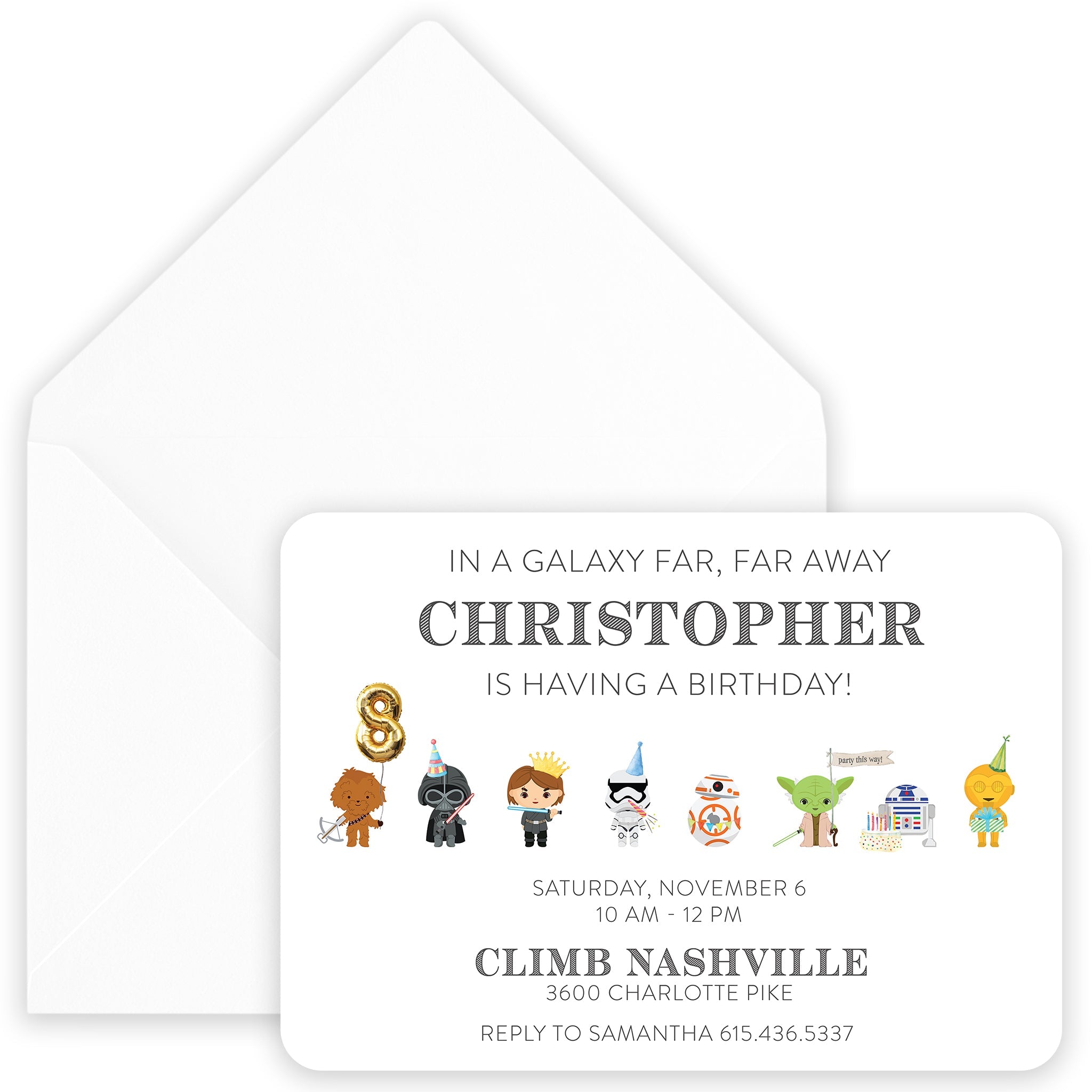 Young Jedi Birthday Invitation