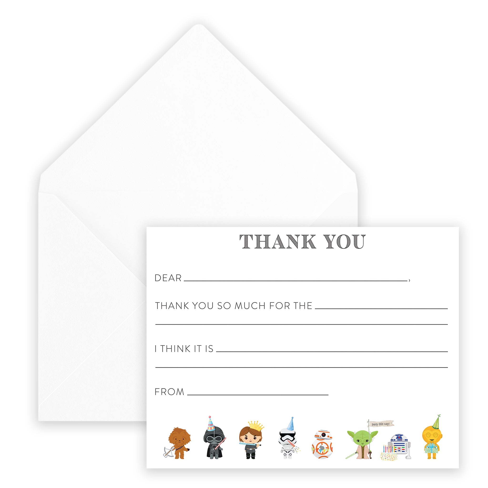 Young Jedi Fill-in Thank You Note