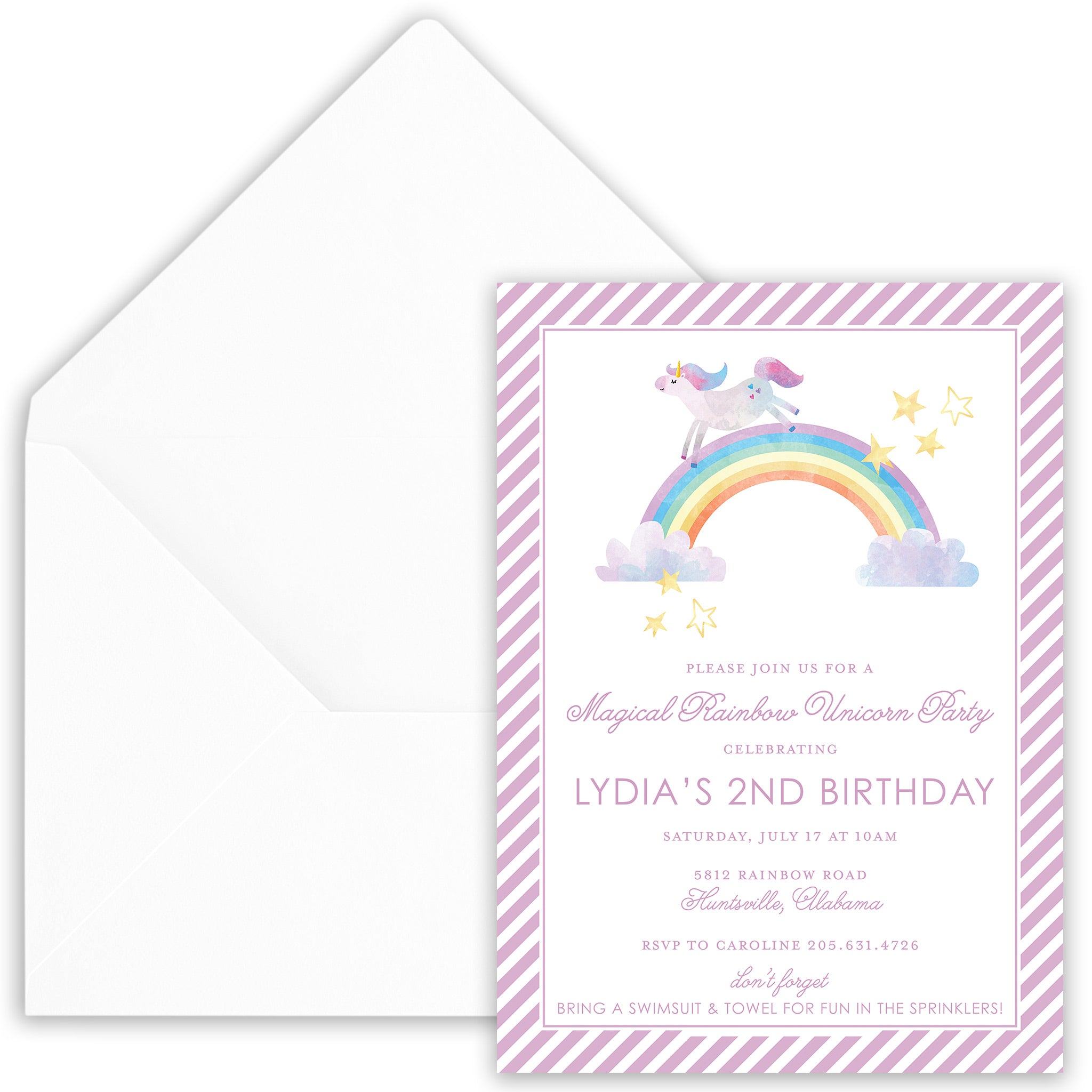 Unicorn Birthday Invitation