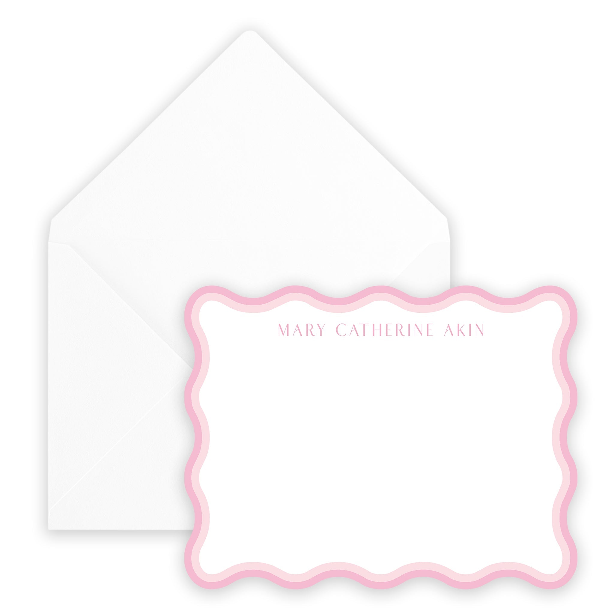 Pink Wave Notecard