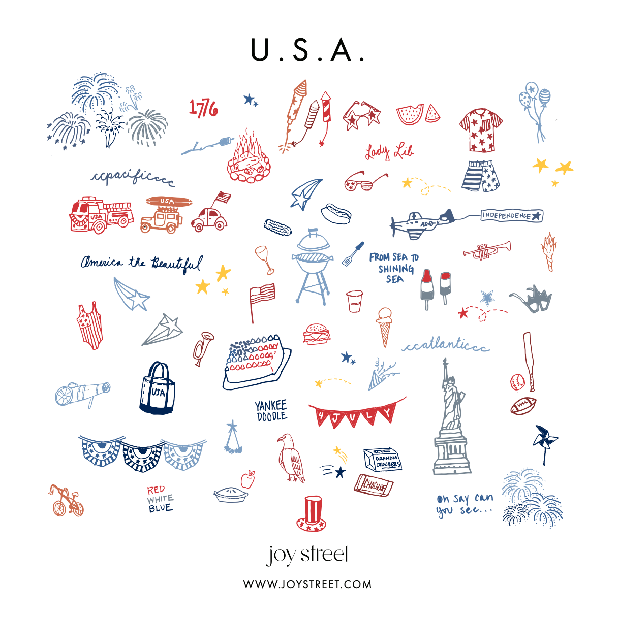 Usa Kid's Pocket Tee