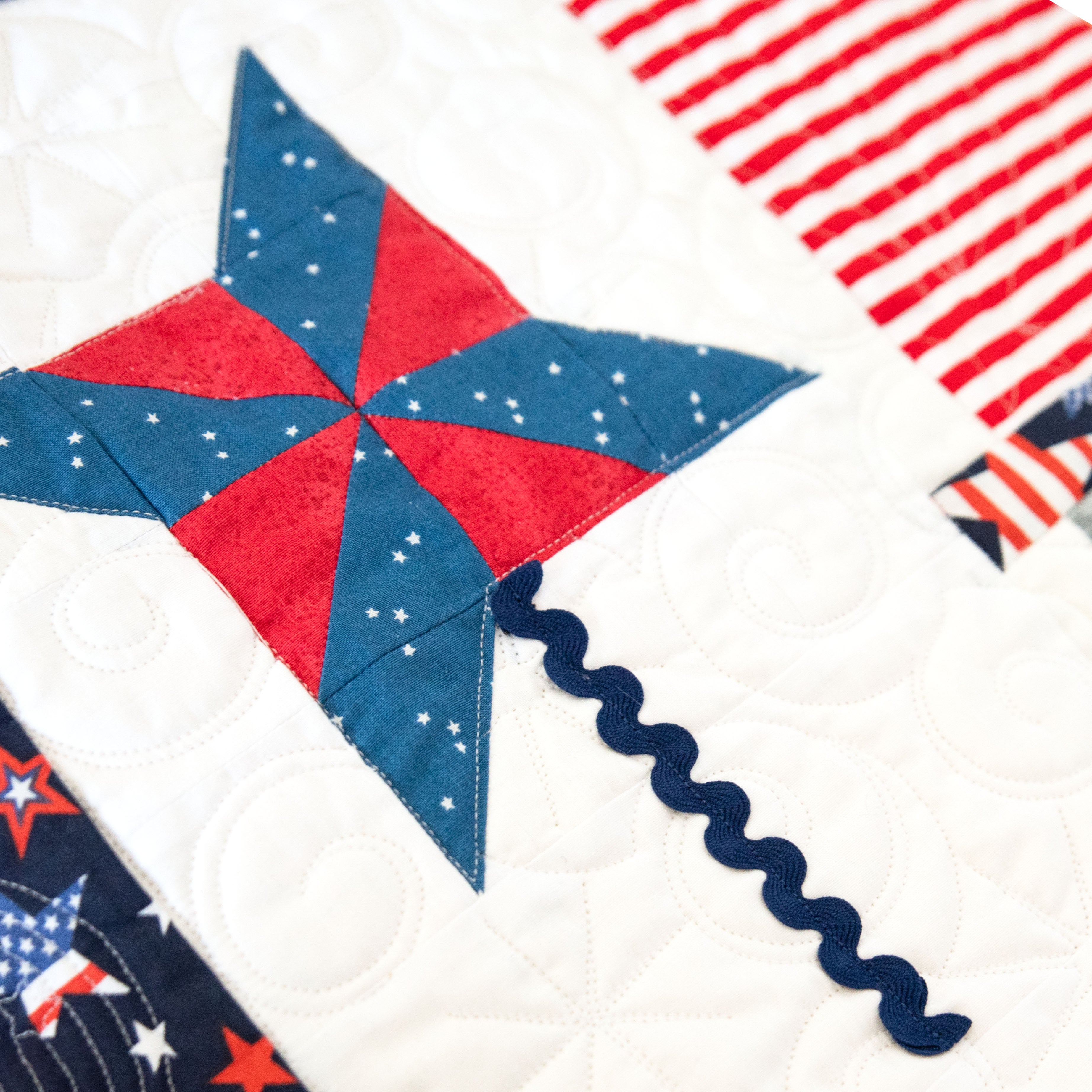 Patriotic Gnomes Quilted Table Runner Precut Quilt Kit