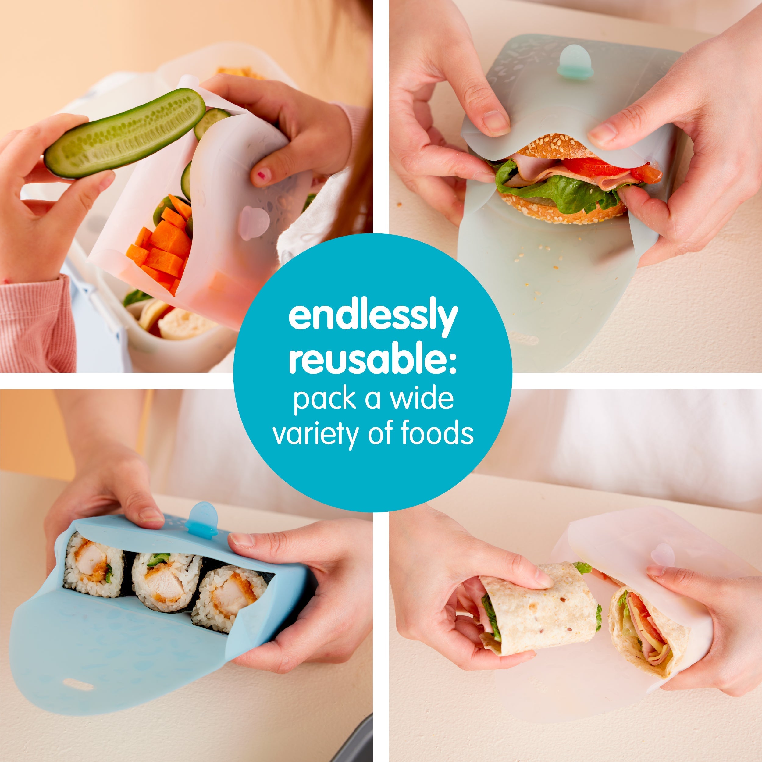 Silicone Lunch Pocket - Ocean