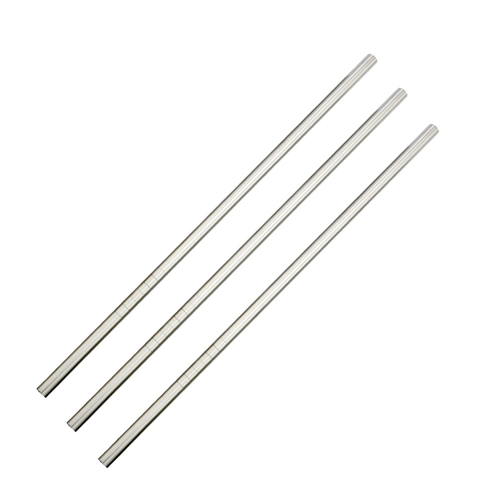 Haakaa Straight Stainless Steel Straws With Cleaning Brush, 3 Pk