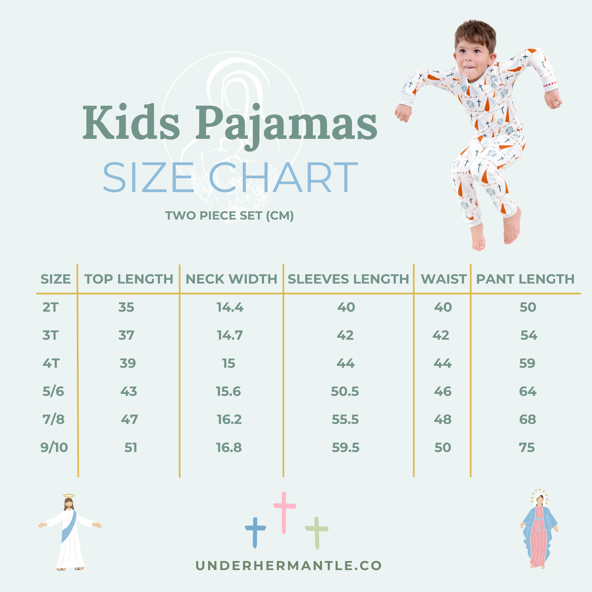 St Michael The Archangel Two Piece Kids Pajamas