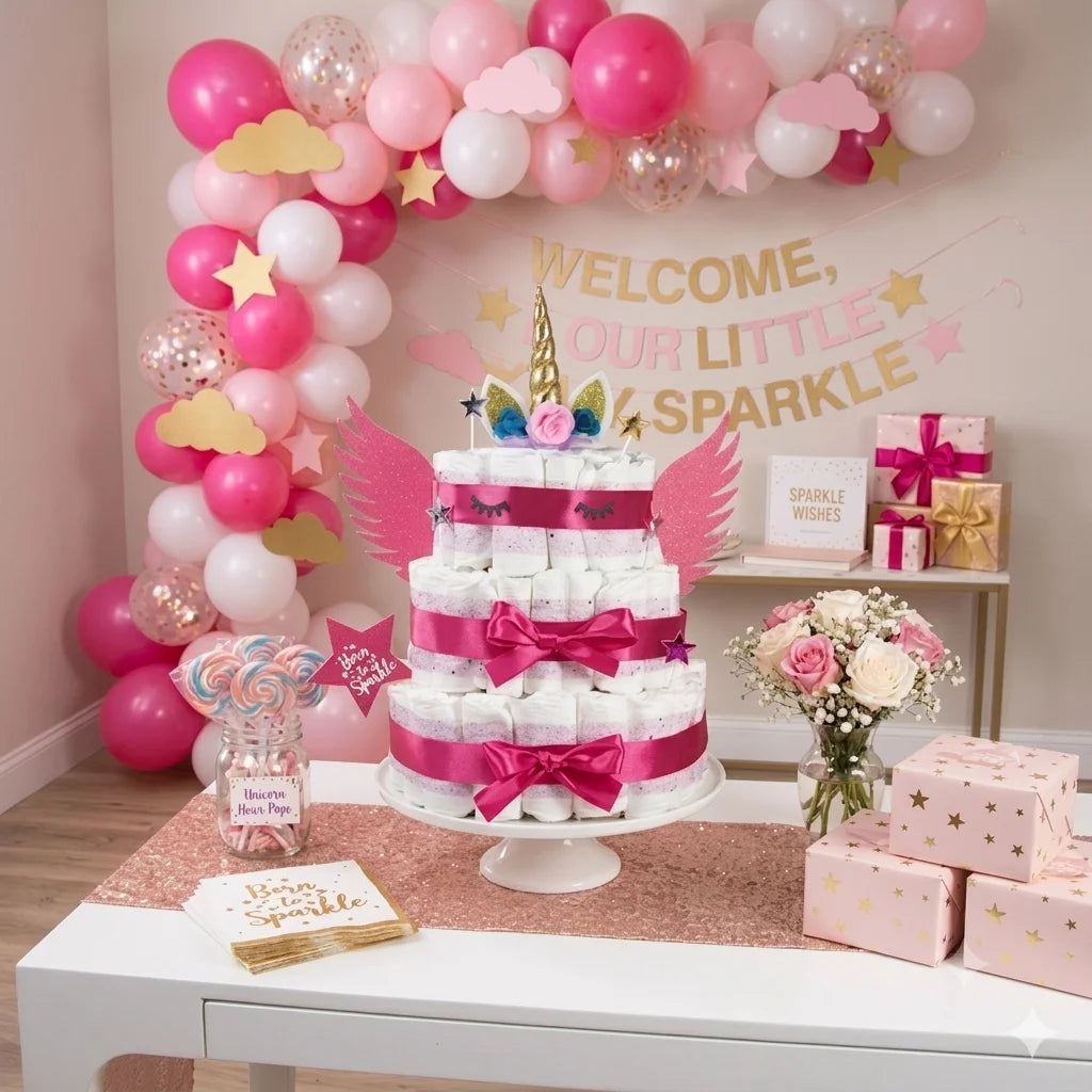 Unicorn Diaper Cake Premium Kit