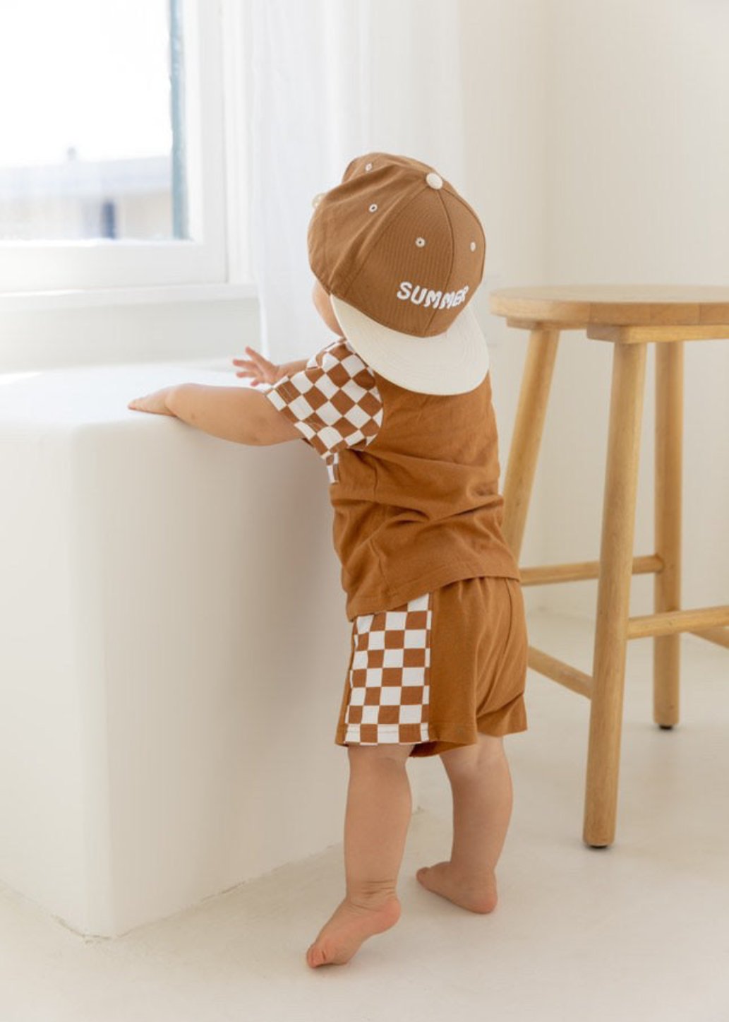 Cole Set | Brown Checkered Outfit