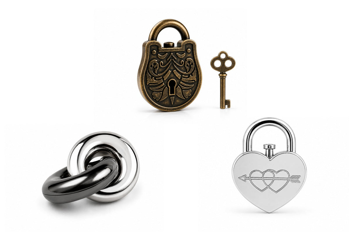 Unlock & Unlink - 3 Metal Puzzle Set