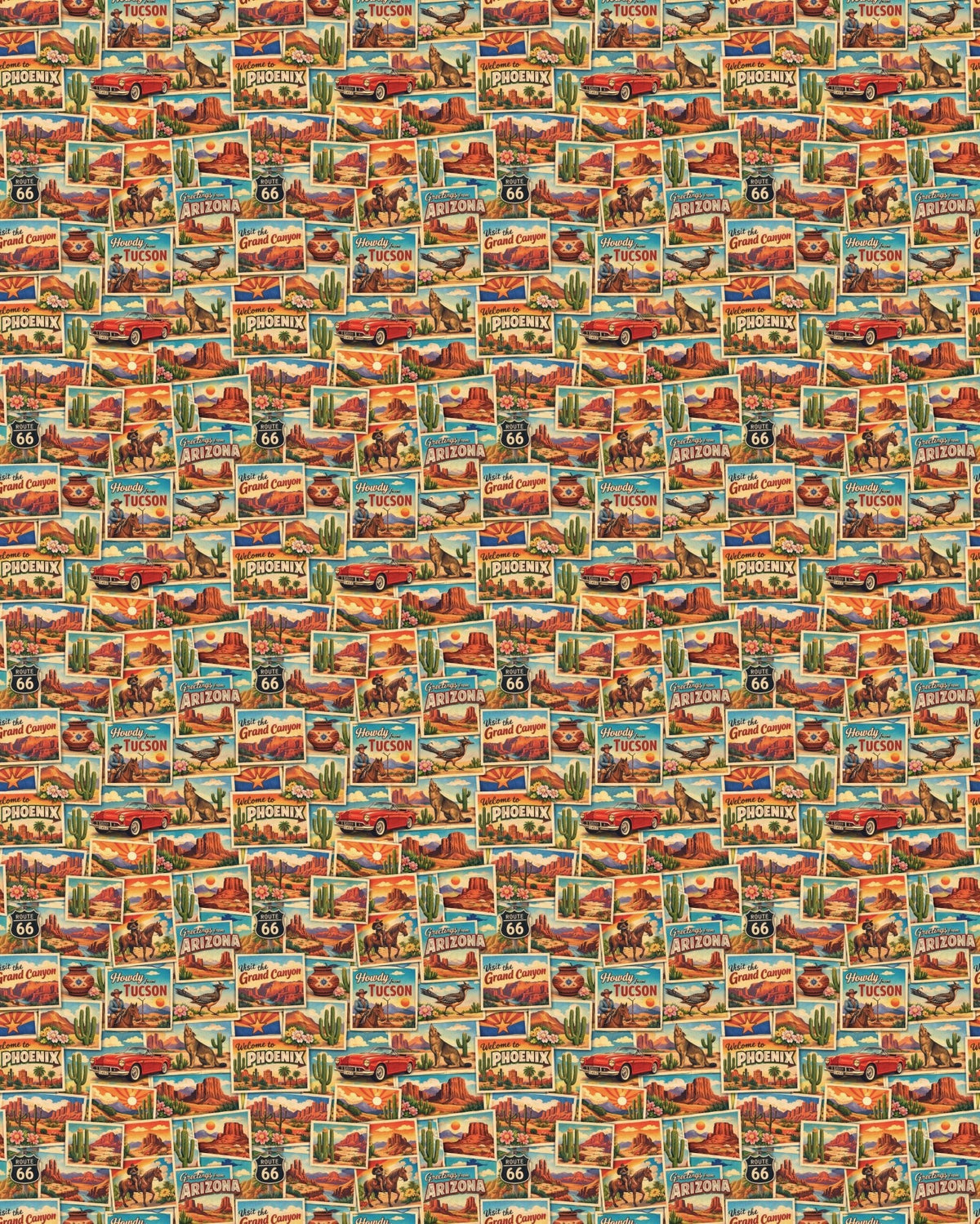 Arizona Postcard Memories Sherpa Blanket