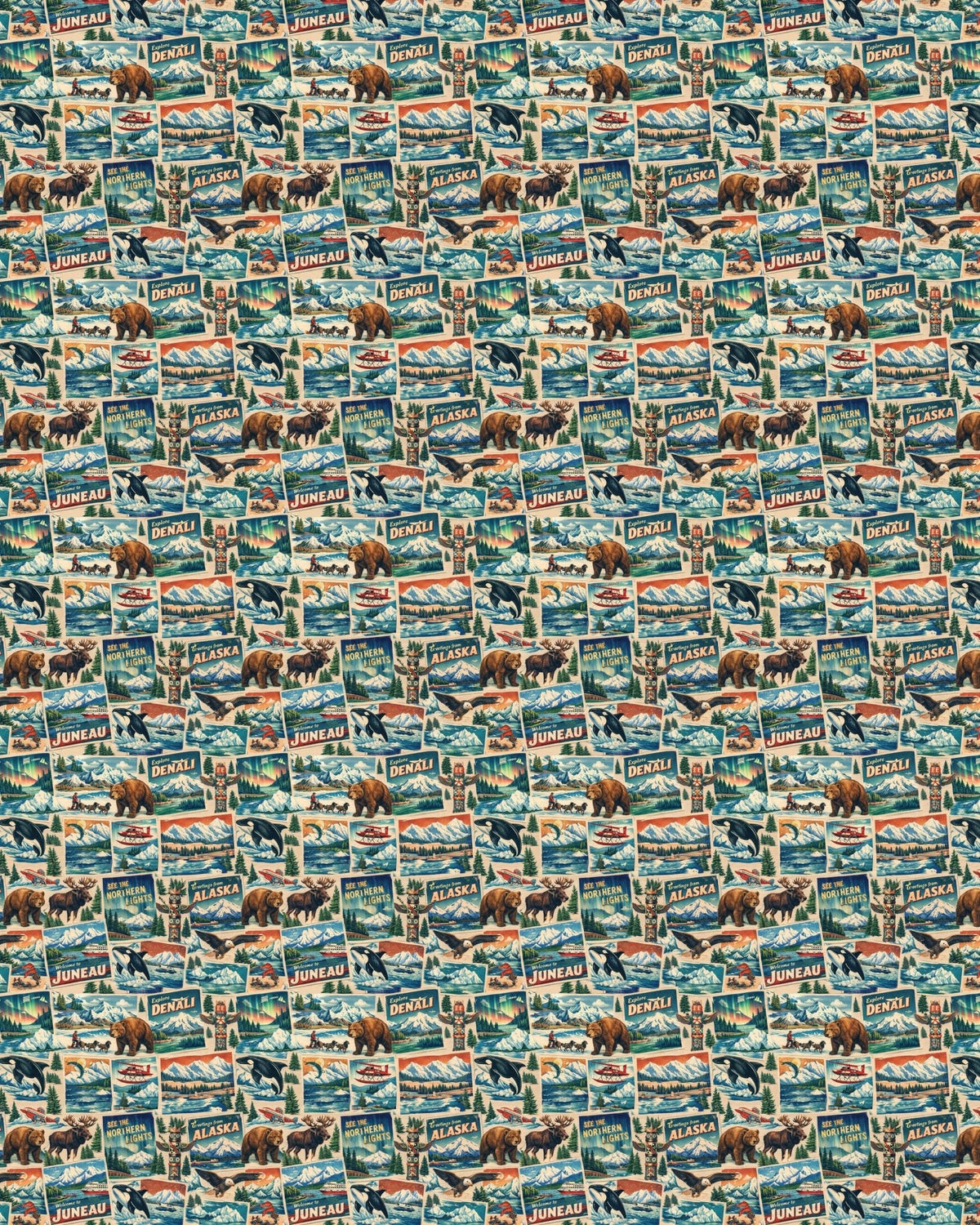 Alaska Postcard Memories Sherpa Blanket