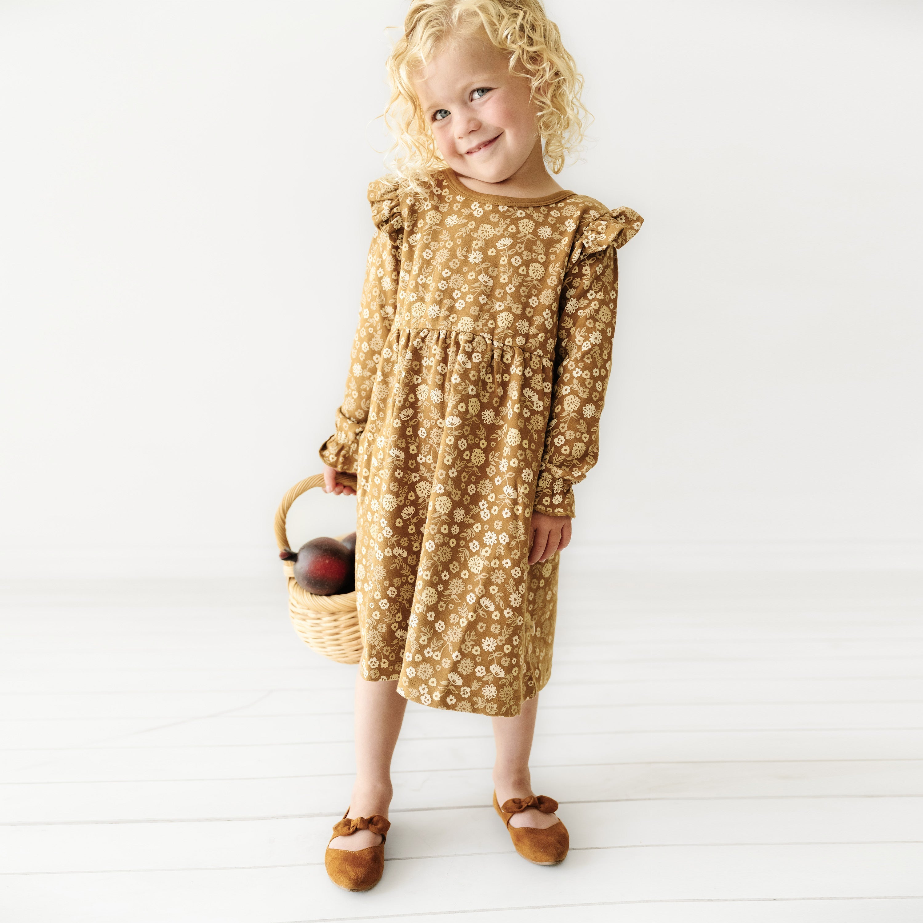 Organic Ruffle Dress - Wildflower