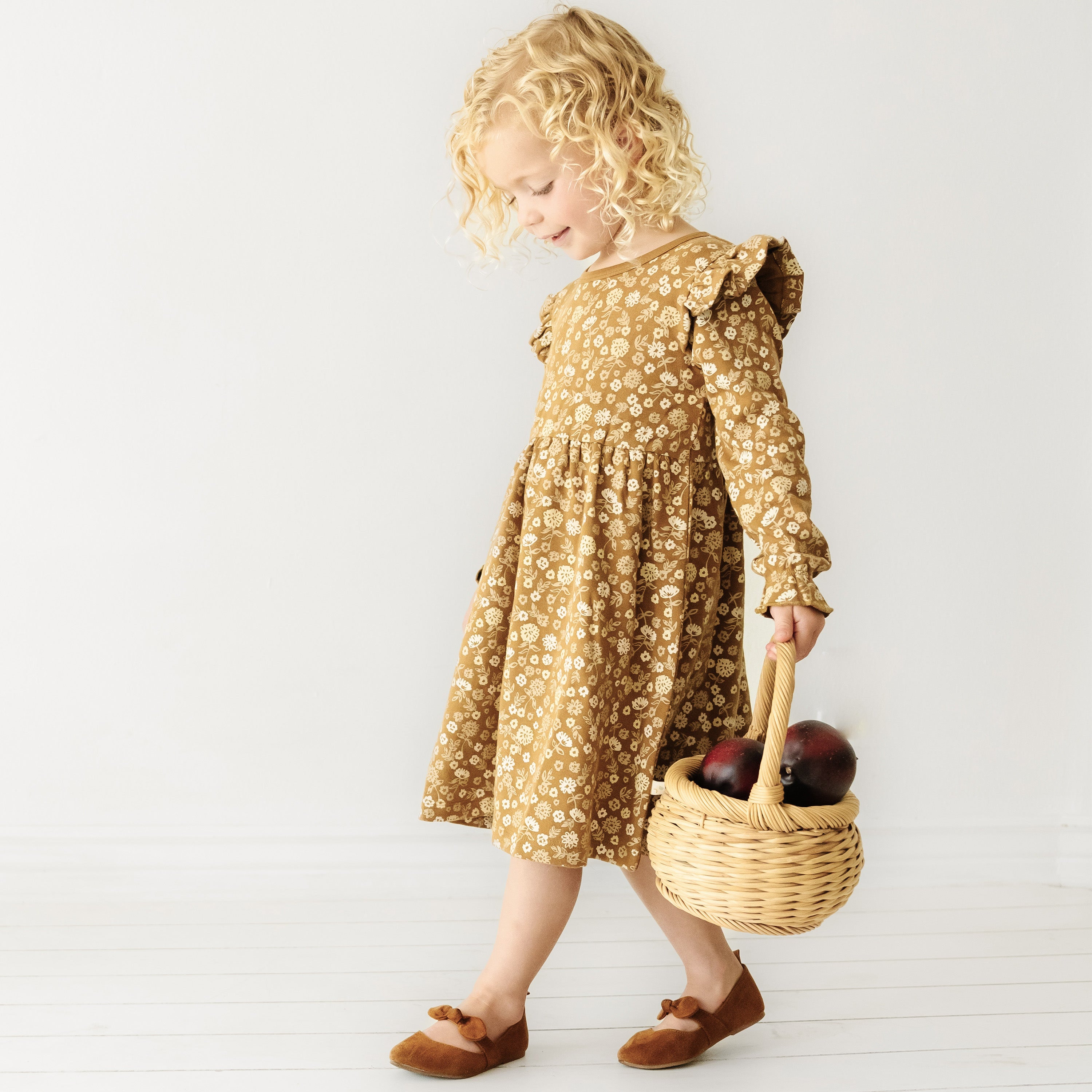 Organic Ruffle Dress - Wildflower