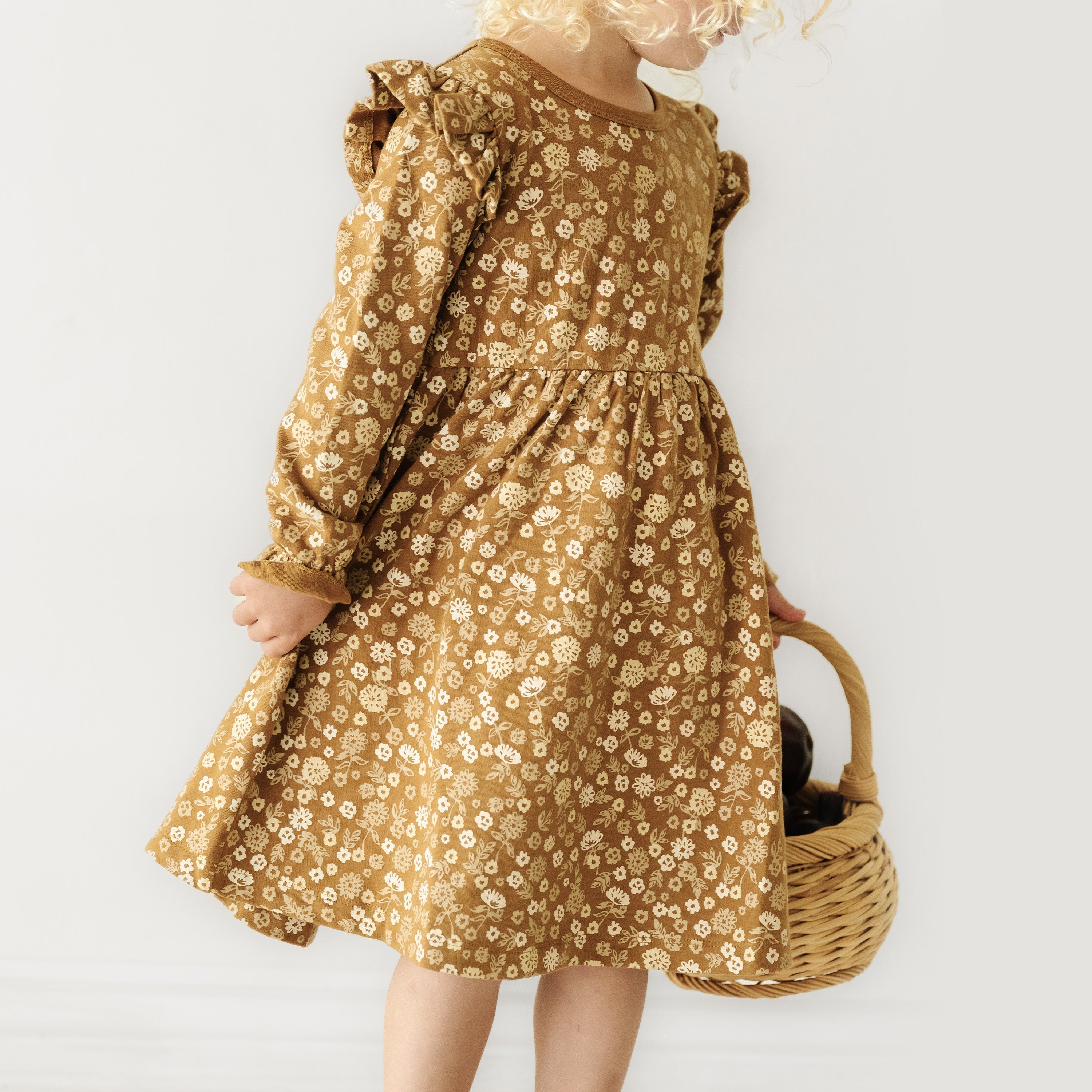 Organic Ruffle Dress - Wildflower