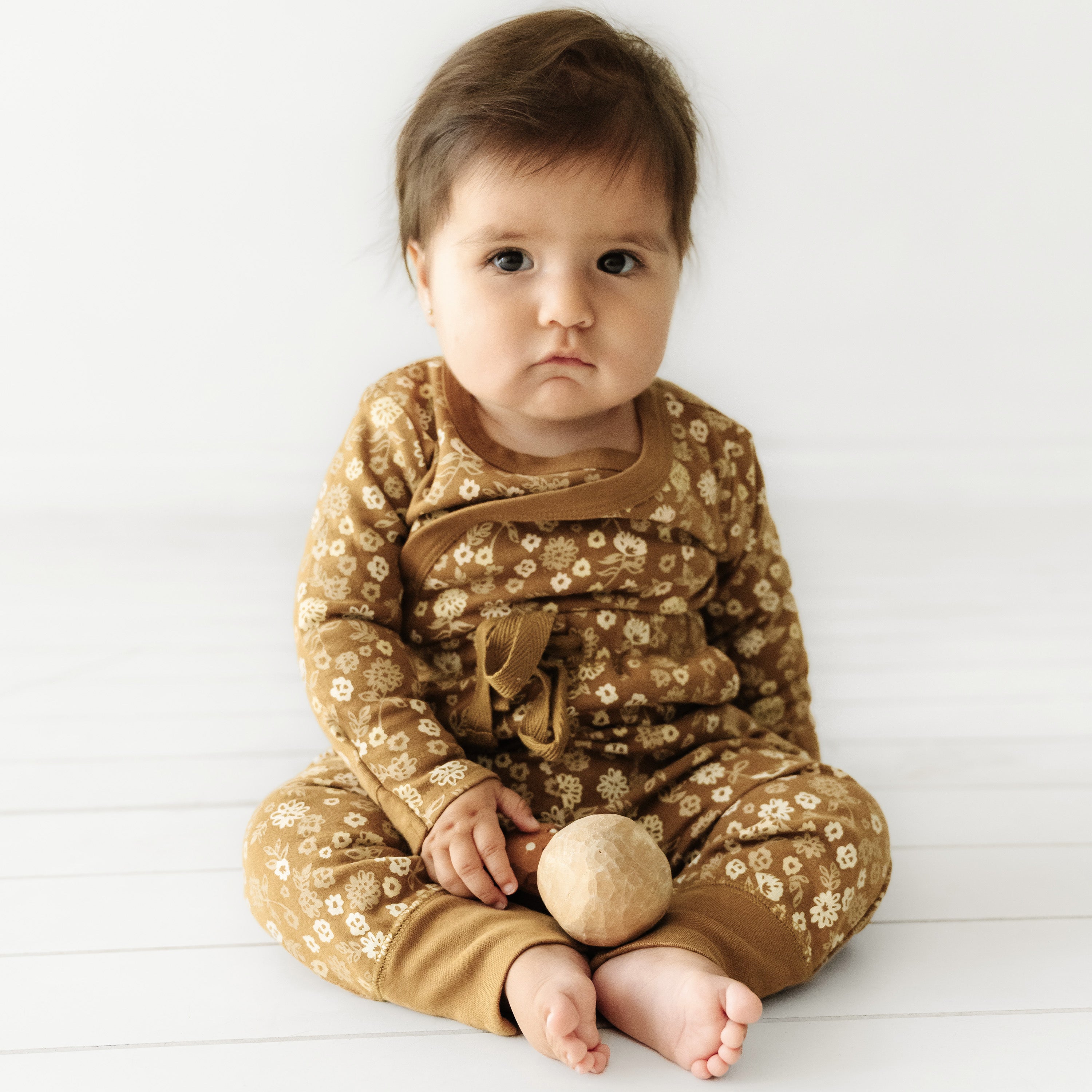 Organic Kimono Onesie & Pants Set - Wildflower