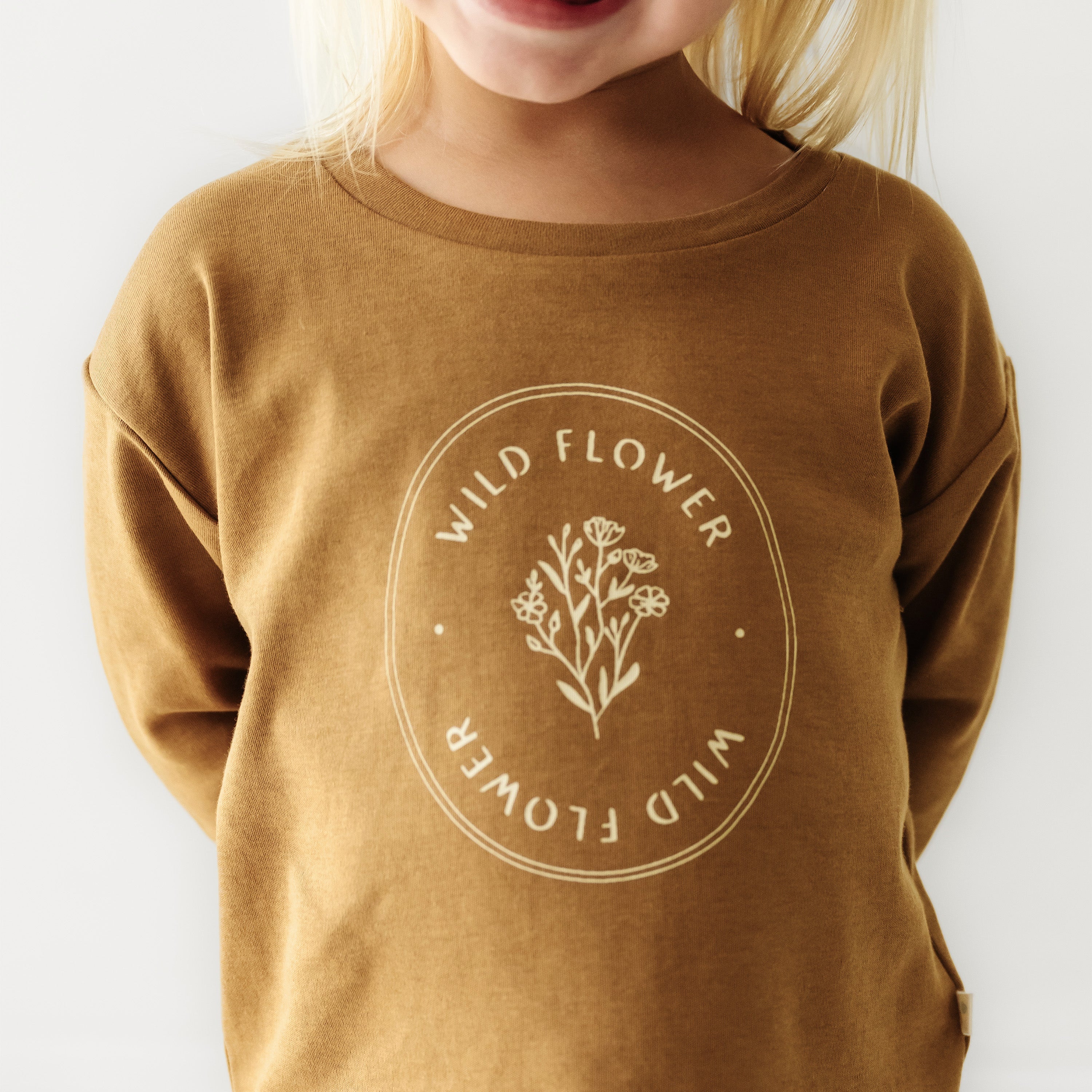 Organic Long Sleeve Tee & Pant Set - Wildflower