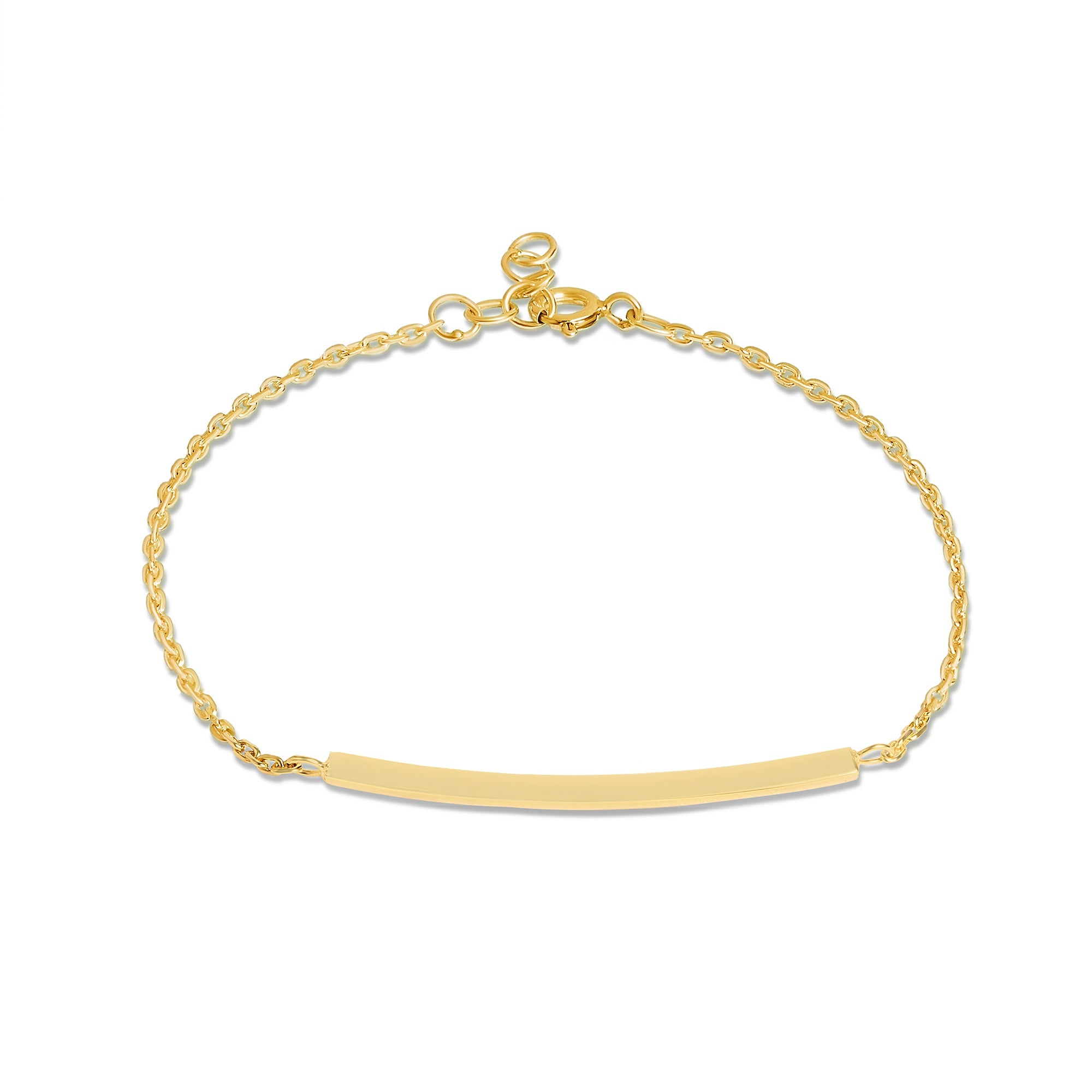 Mysha Personalized Curved Bar Pendant & Bracelet Set