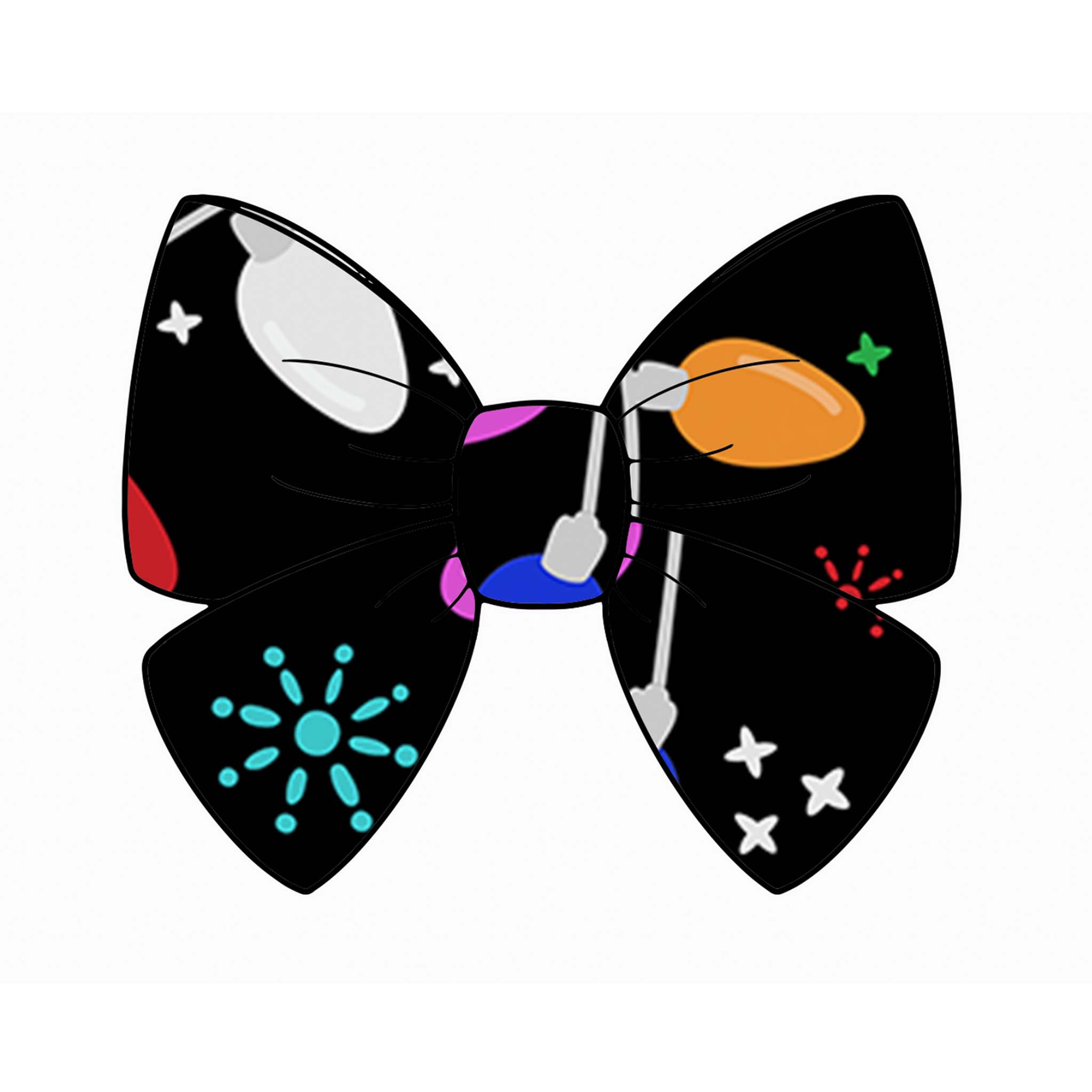 Christmas | Holiday Lights | Large Clip Bow