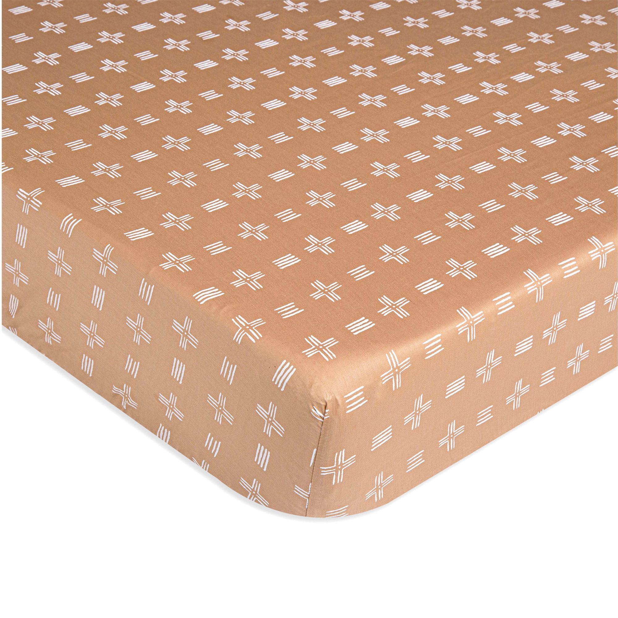 Kendi Crib Fitted Sheet – Copper Dash