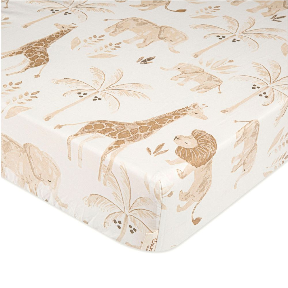 Kendi Crib Fitted Sheet – Safari Animal