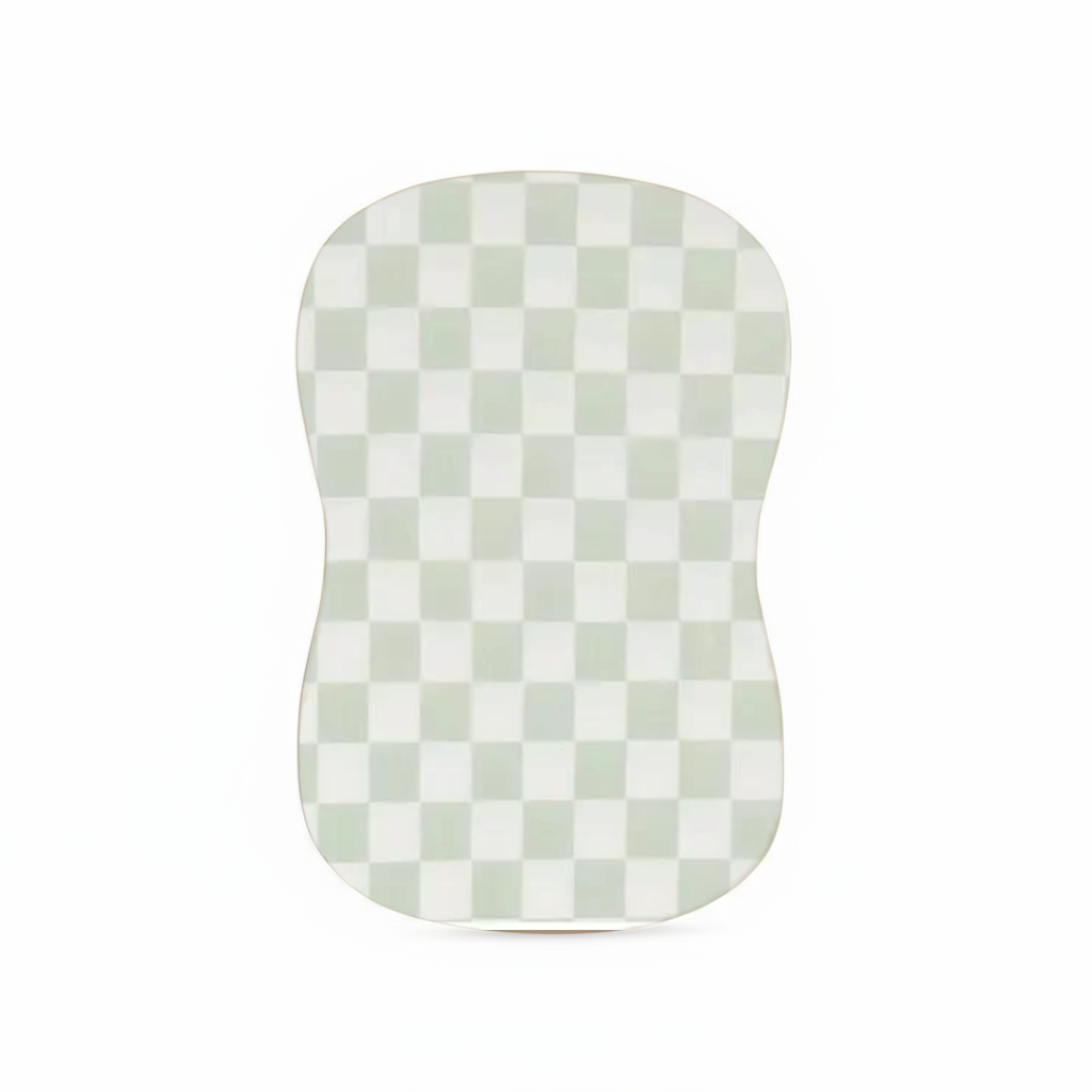 Leaf Green Checkered Baby Lounger Cover