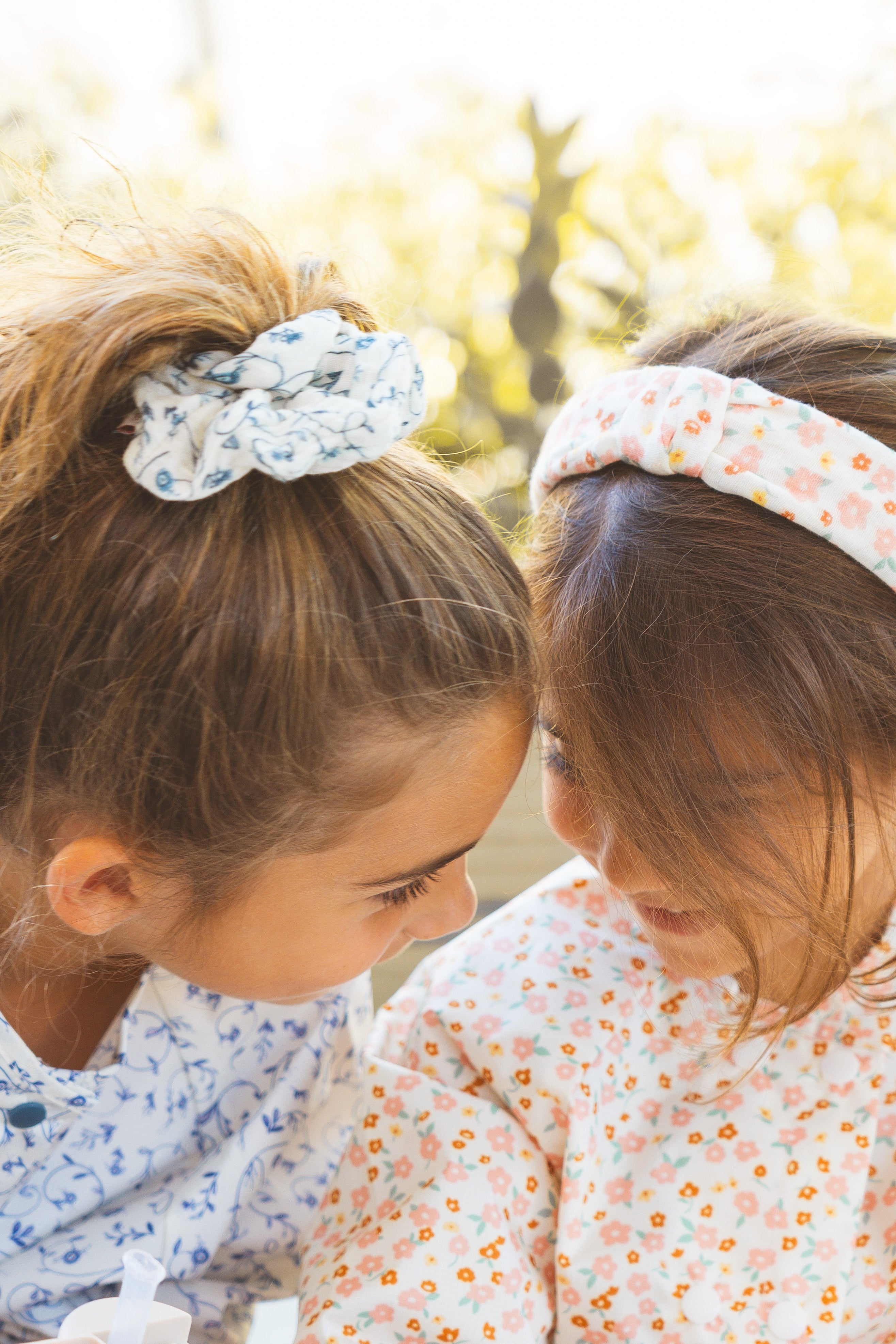 Hair Scrunchies  Set Of 2 | Organic Cotton | Scandi Floral