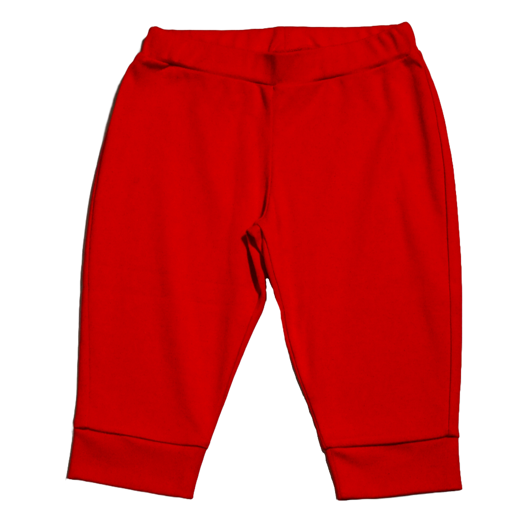 Cotton Jogger Pants In Engine Red