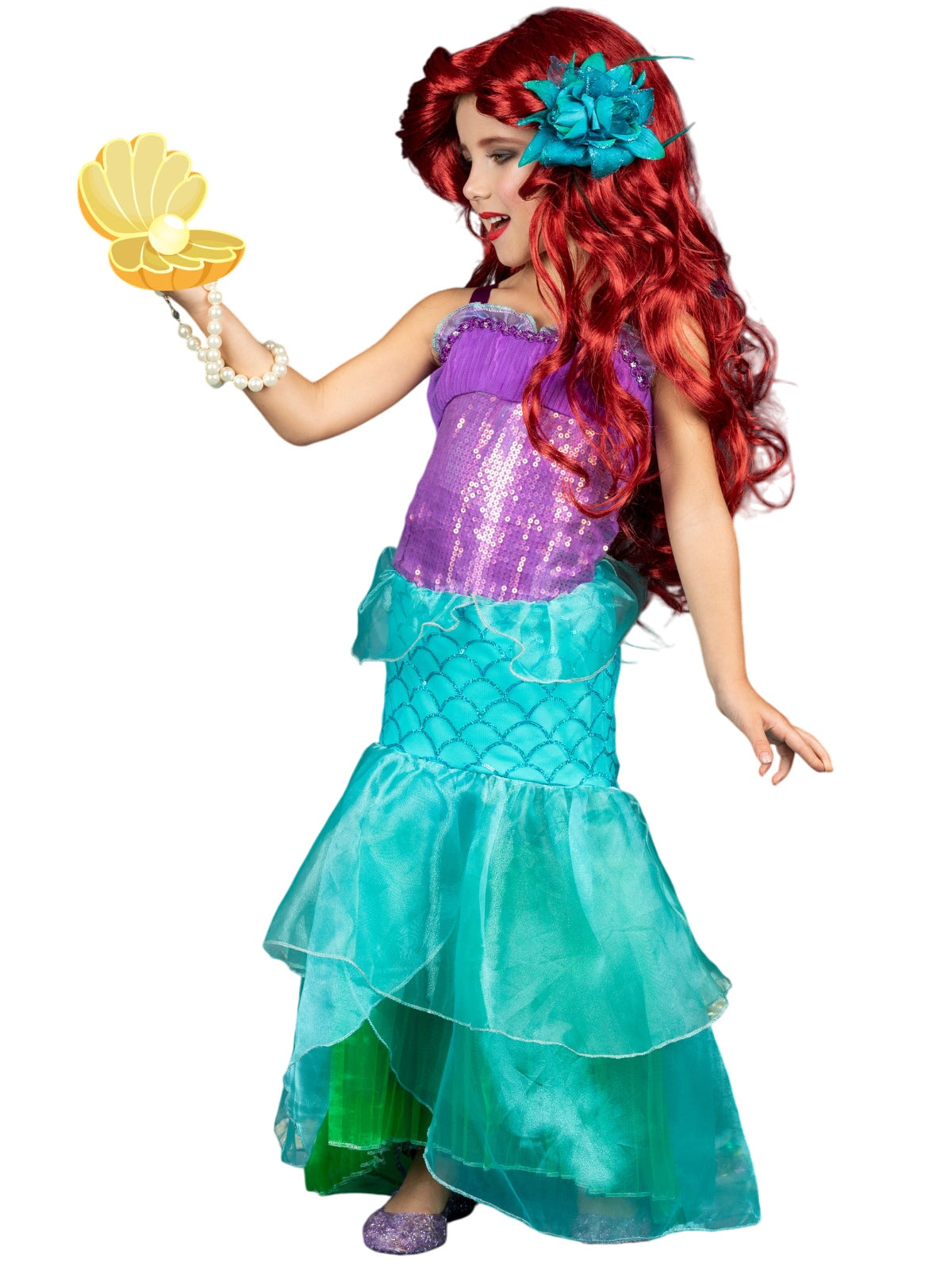 Girls Magical Mermaid Princess Costume Dress