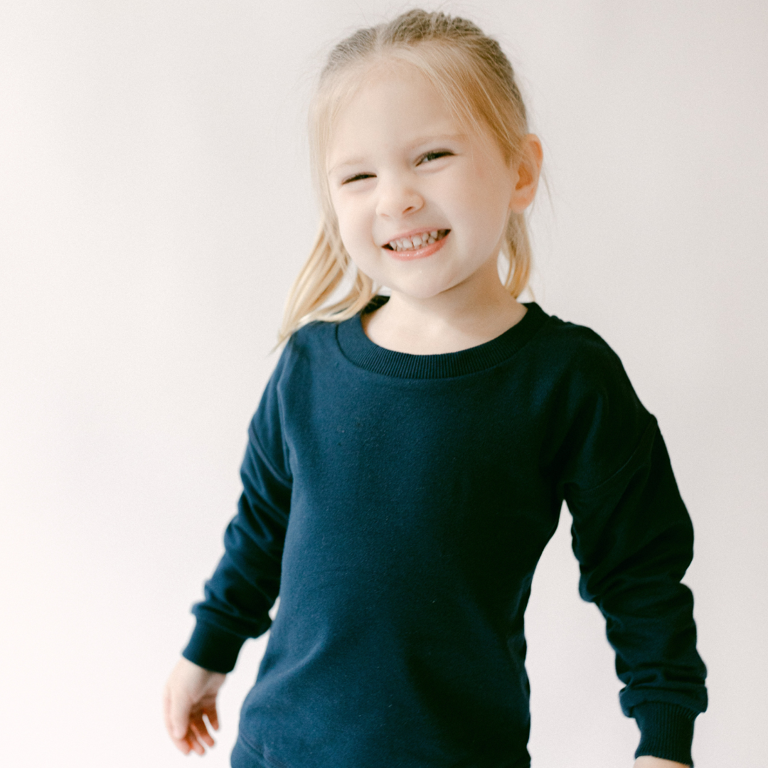 Leisure Sweat Set In Navy