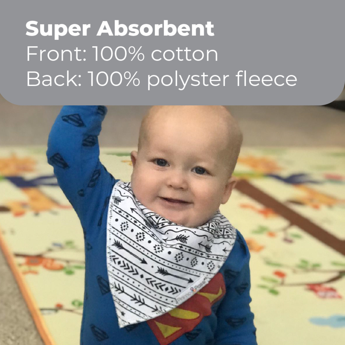 Bandana Bib, White Arrows