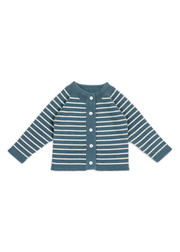 Cashmere Cardigan | Navy/creme