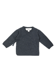 Cashmere Wrap Cardigan | Dark Gray Melange