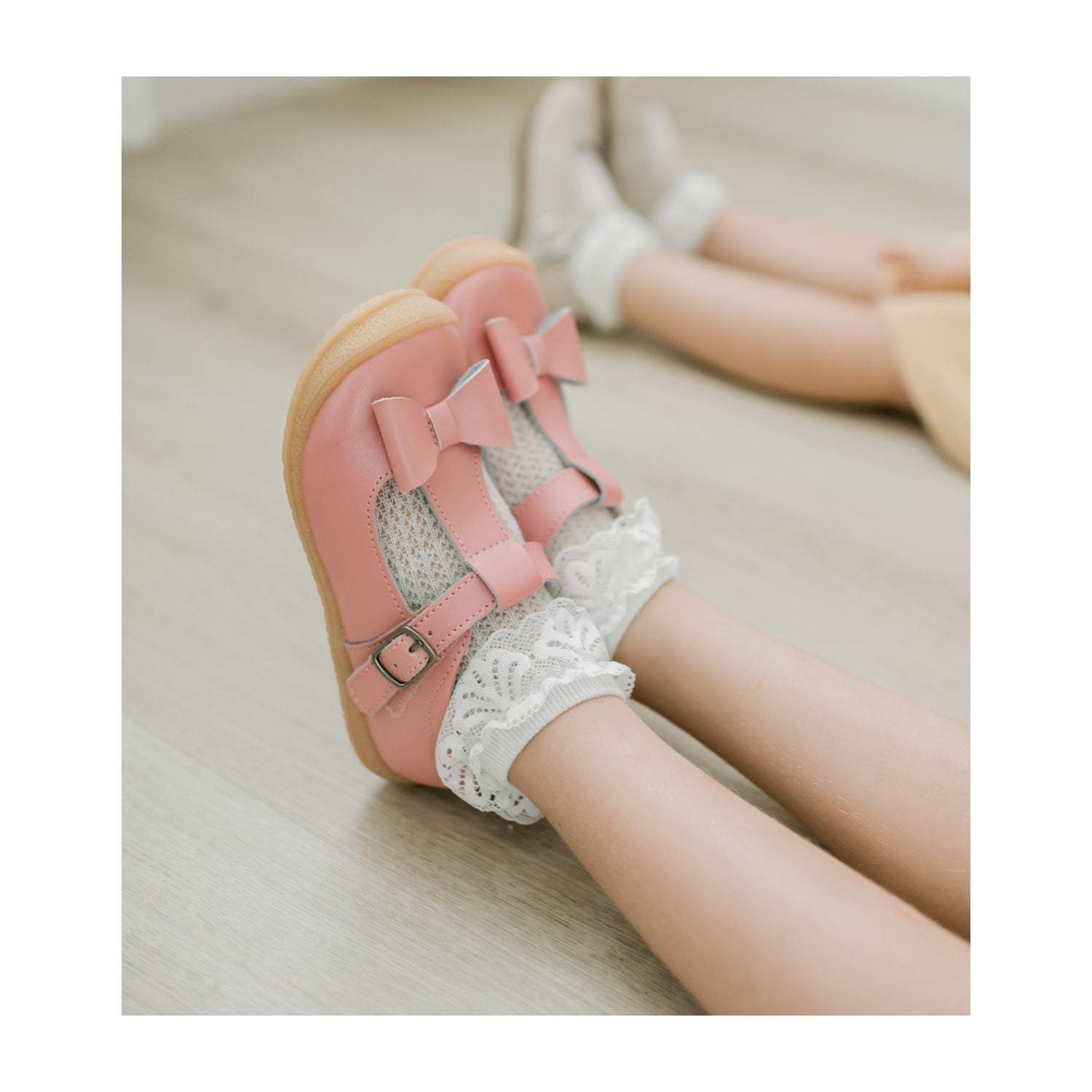 Emma Shimmer Bow T-strap Mary Jane