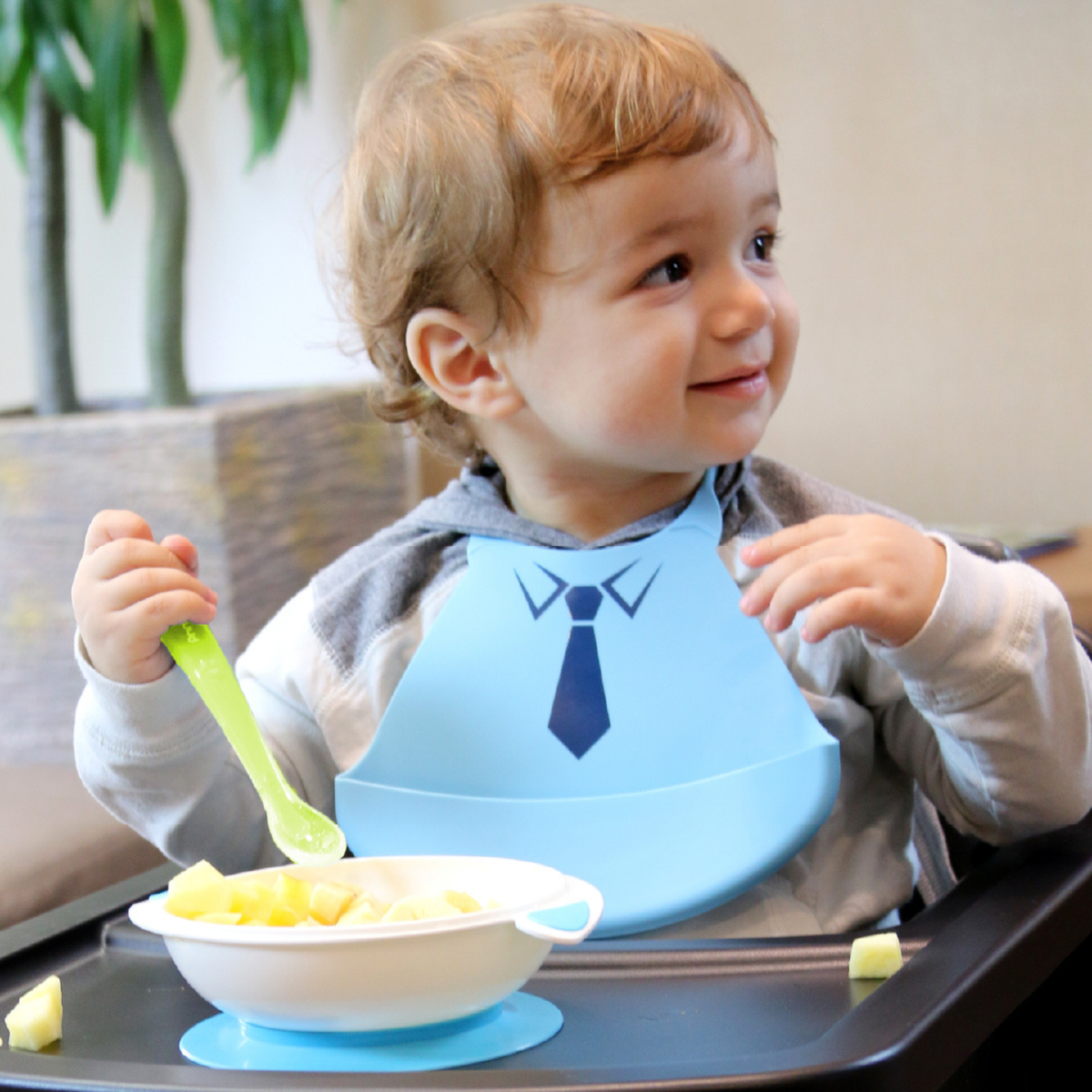 Silicone Spoon 4pk In Blue & Green