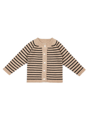 Cashmere Cardigan | Black/beige
