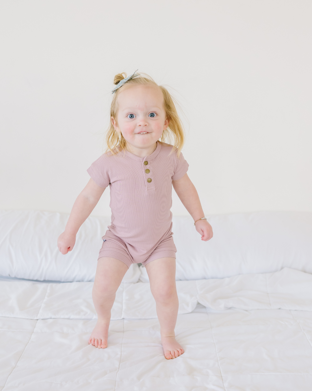 Blush Ribbed Romper