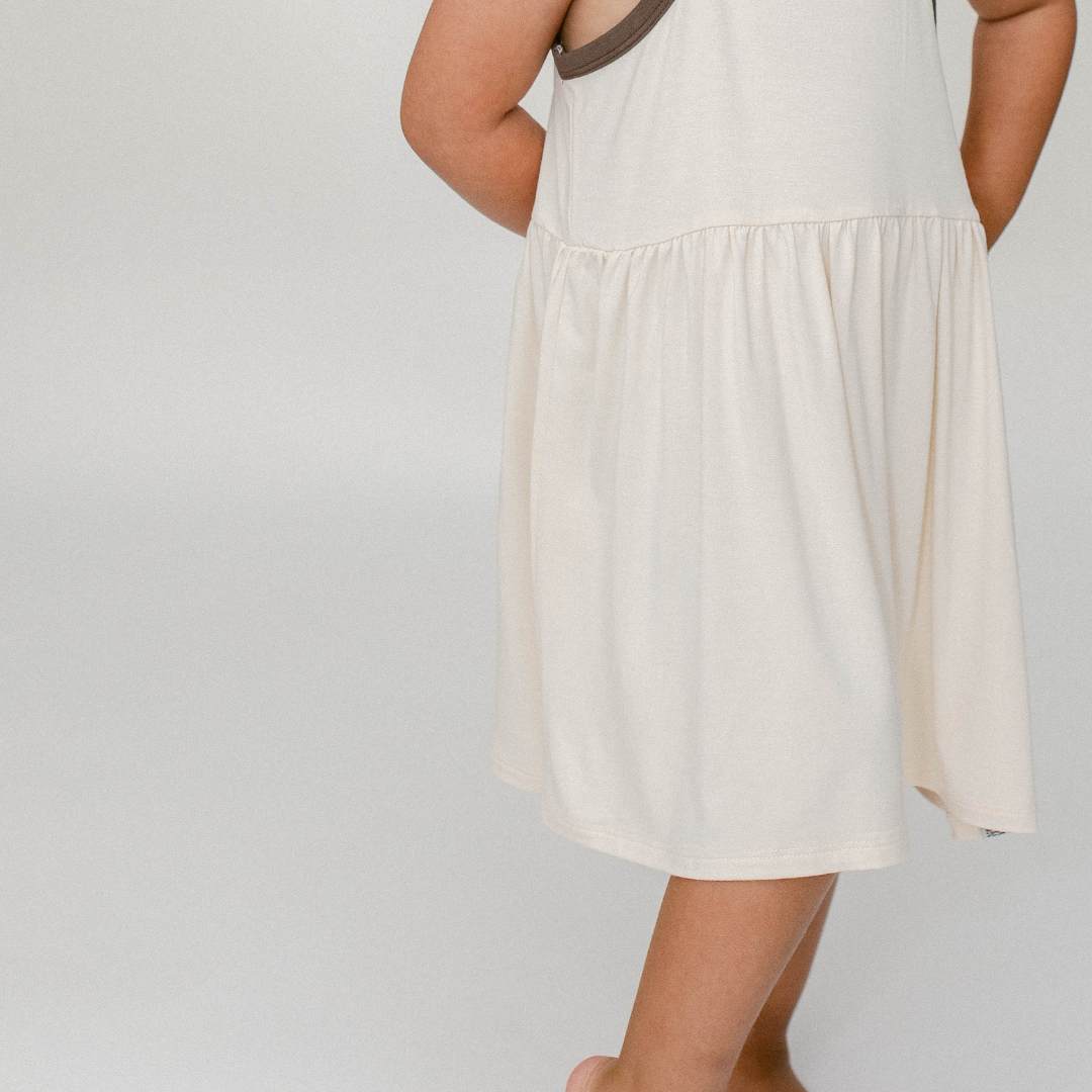 The Willow Strappy Dress In Coconut Cream