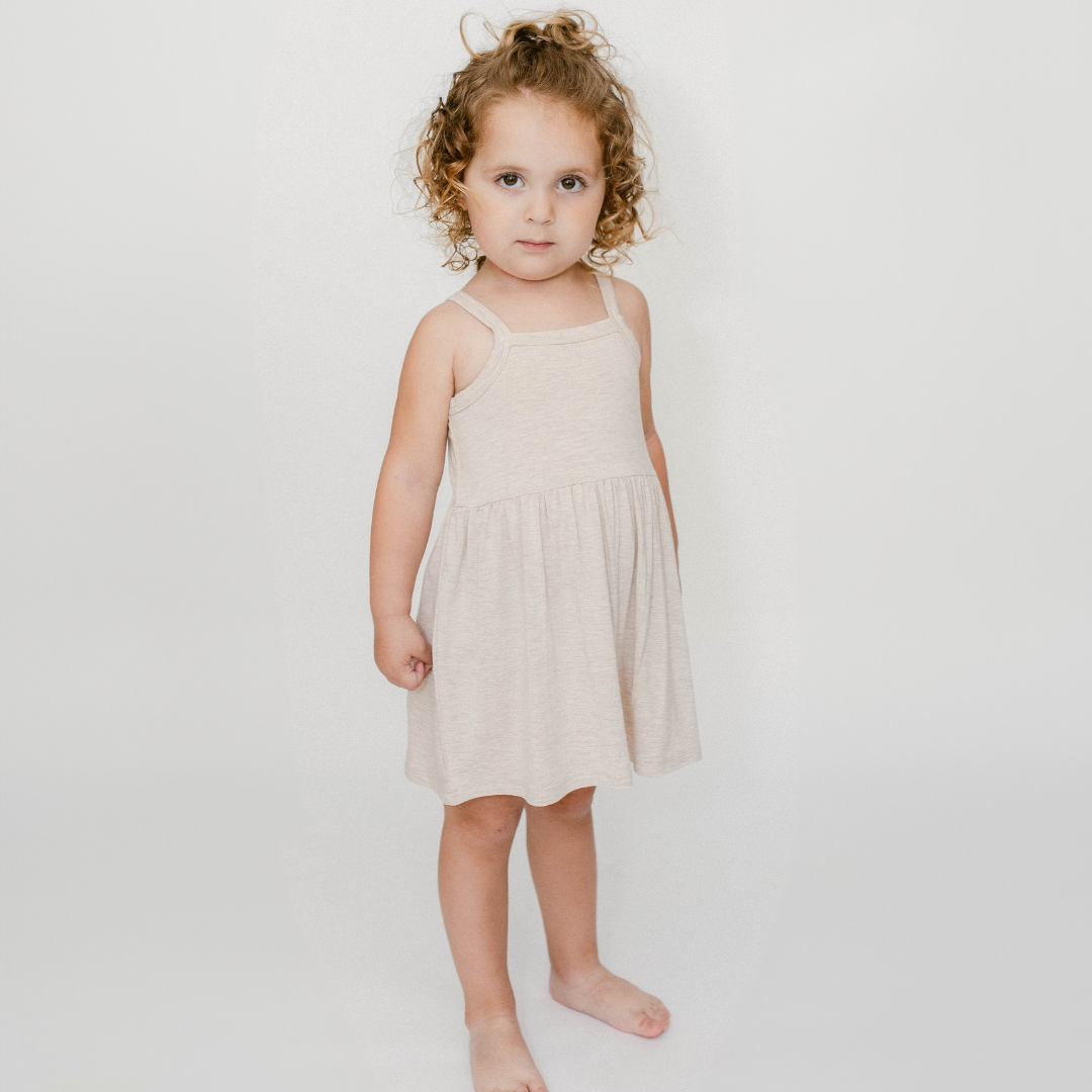 The Willow Strappy Dress In Oatmeal