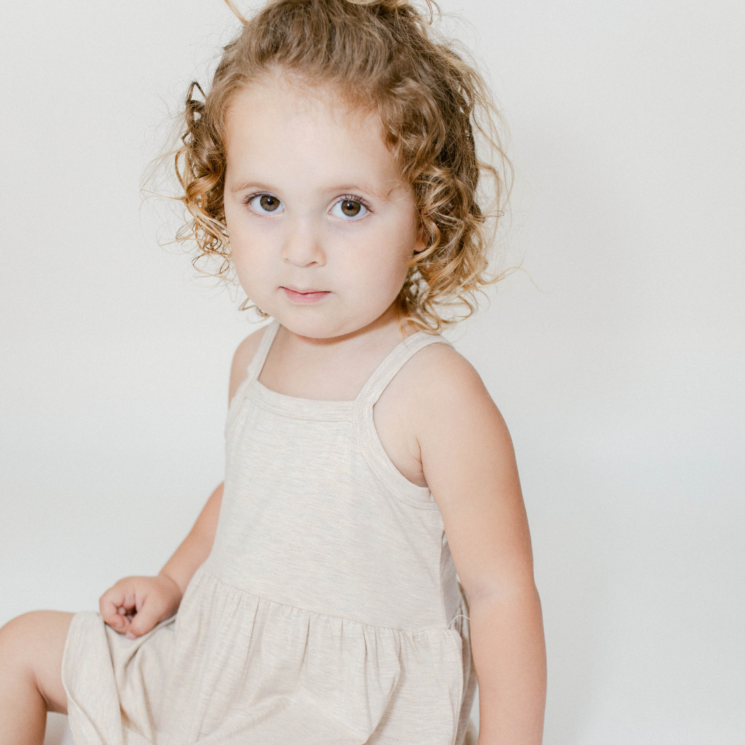 The Willow Strappy Dress In Oatmeal