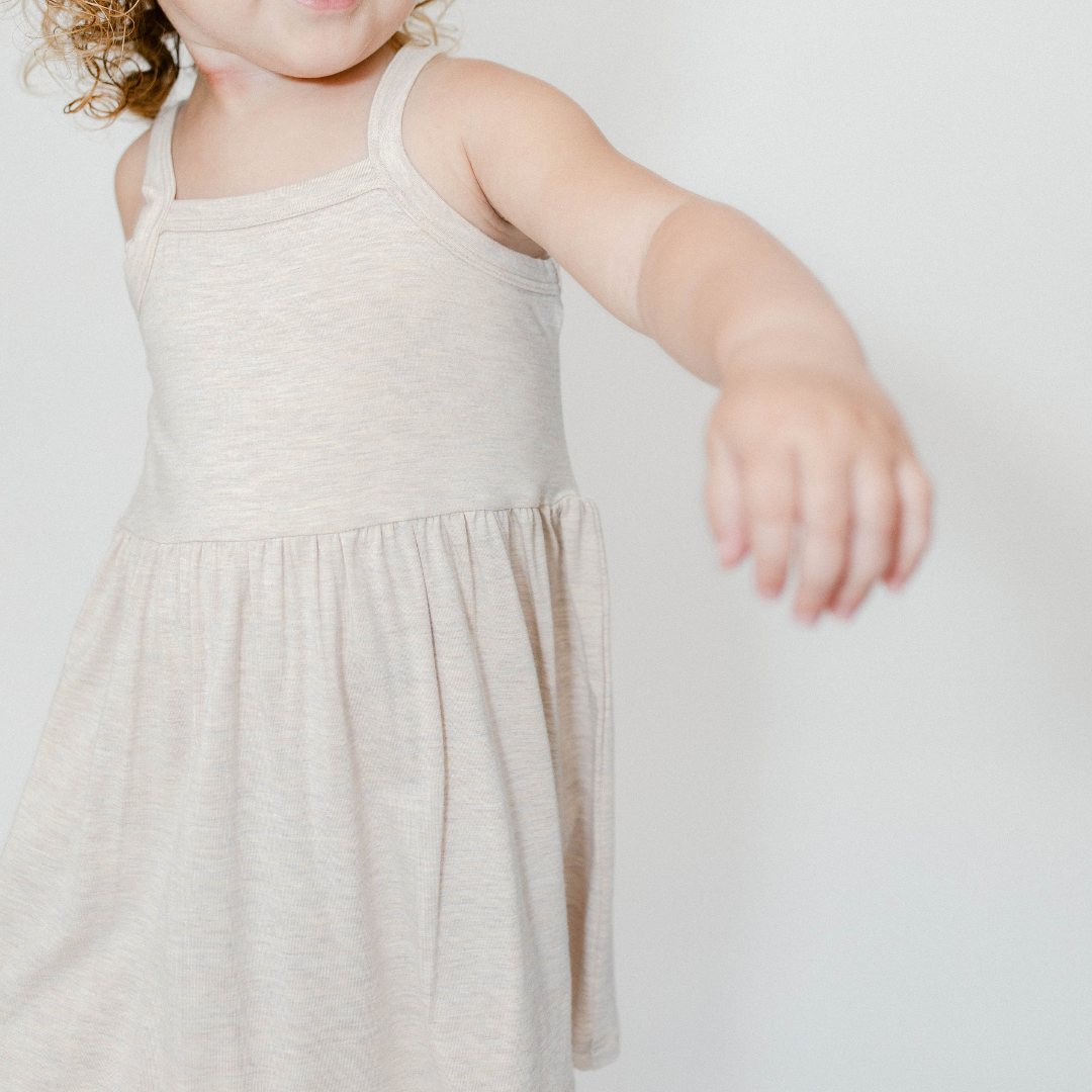 The Willow Strappy Dress In Oatmeal