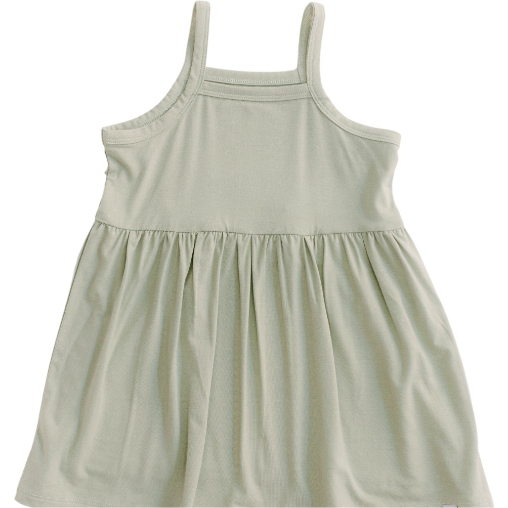 The Willow Strappy Dress In Sage