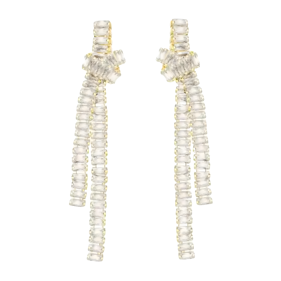 Cz Knot Statement Earring