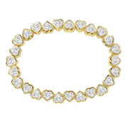Stretchy Bezel Heart Bracelet