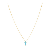 Raya Cz Cross Turquoise